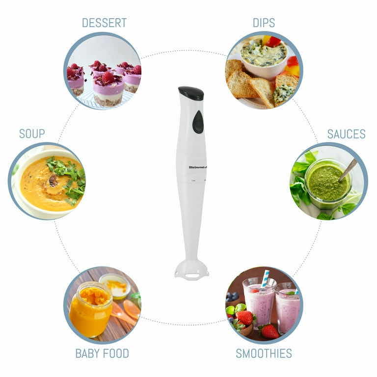 Photo 1 of NEW ELITE GOURMET HAND BLENDER W DETACHABLE WAND, WHITE
