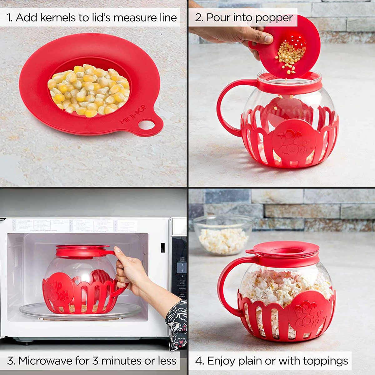Photo 1 of NEW ECOLUTION MICRO-POP MICROWAVE POPCORN POPPER W 3-IN-1 LID