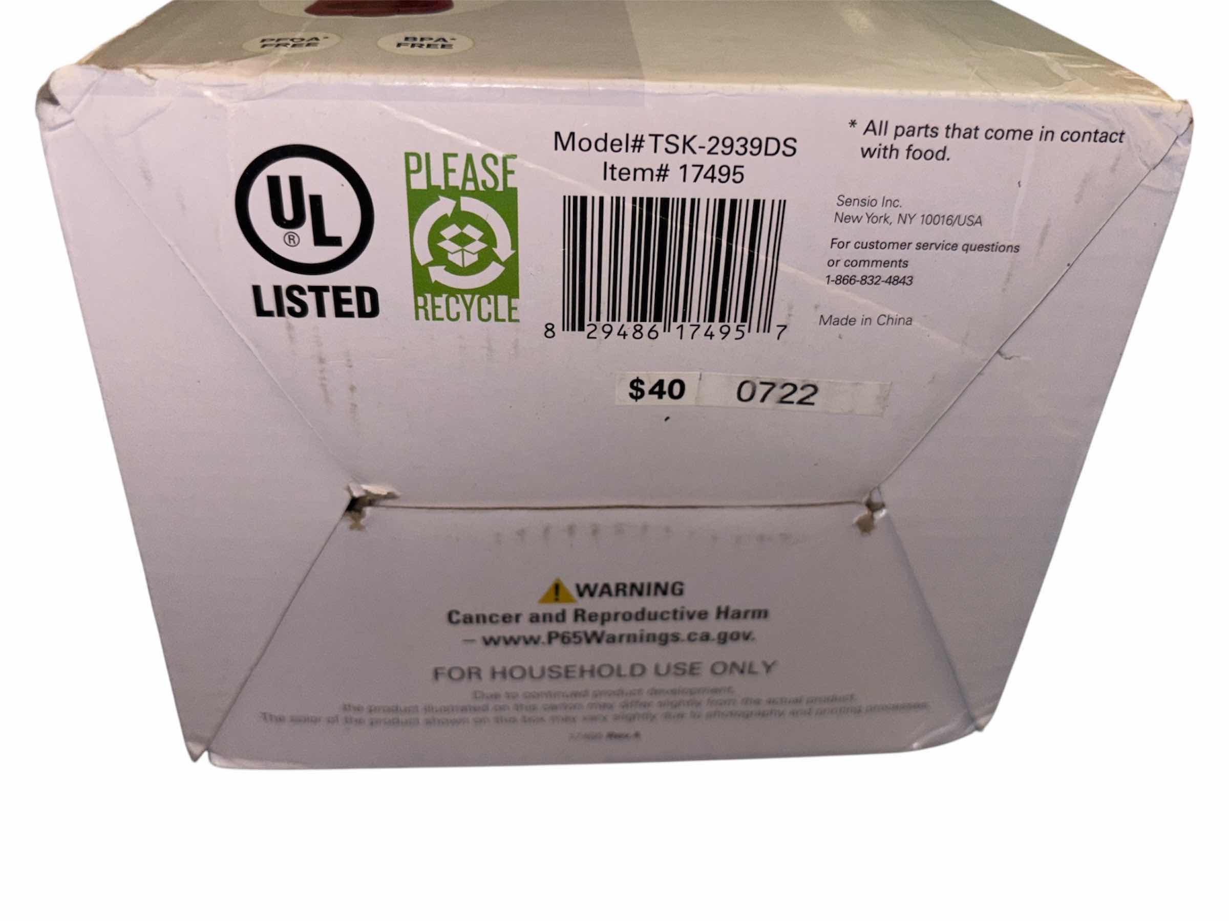 Photo 1 of NEW BELLA ESSENTIALS CHURRO MAKER TSK-2939DS