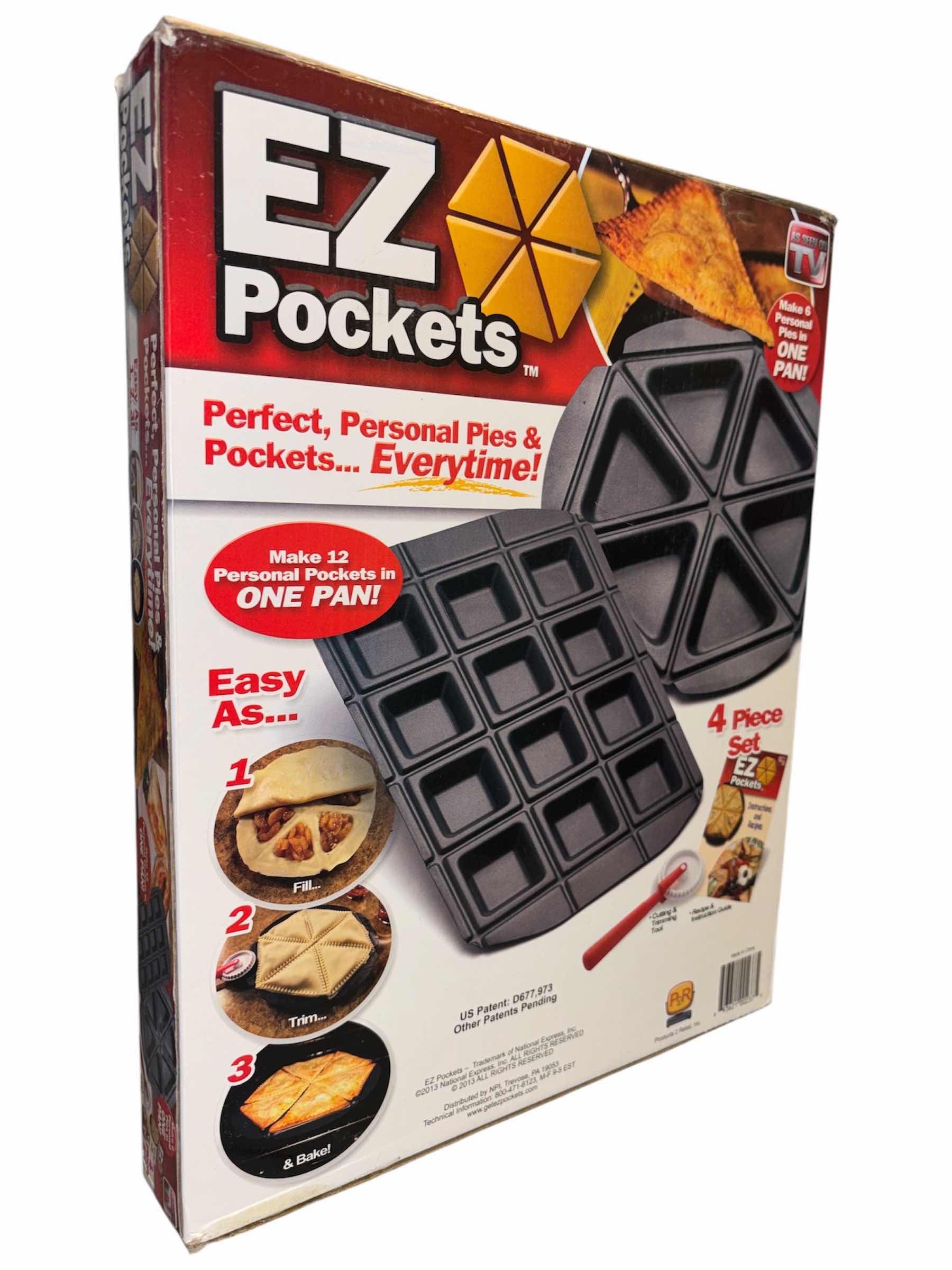 Photo 1 of NEW EZ POCKETS 4 PC PERSONAL PIES & POCKETS SET