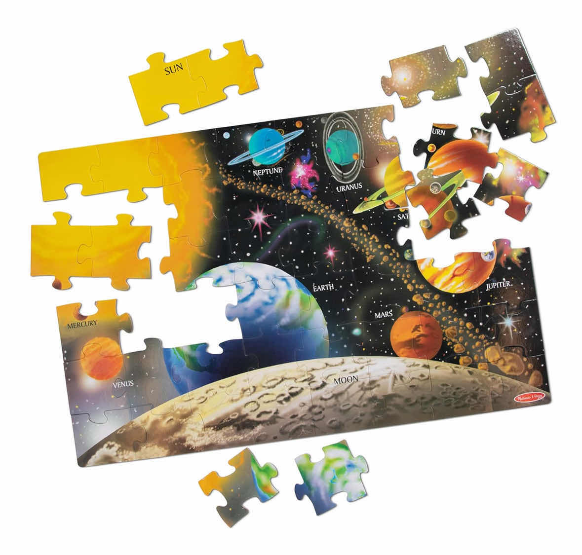 Photo 1 of NEW MELISSA & DOUG SOLAR SYSTEM 48 PC FLOOR PUZZLE 3’ X 2’