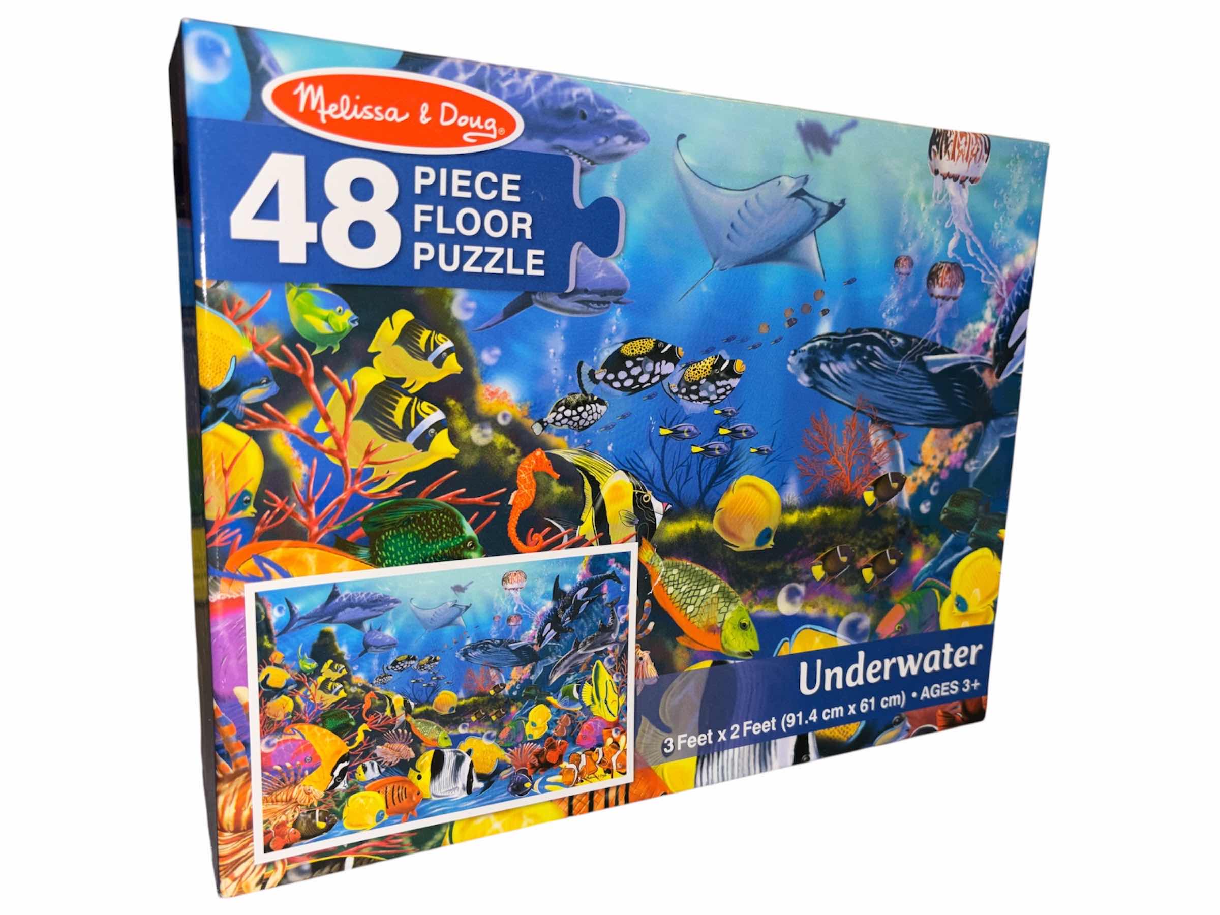 Photo 1 of NEW MELISSA & DOUG UNDERWATER 48 PC FLOOR PUZZLE 3’ X 2’