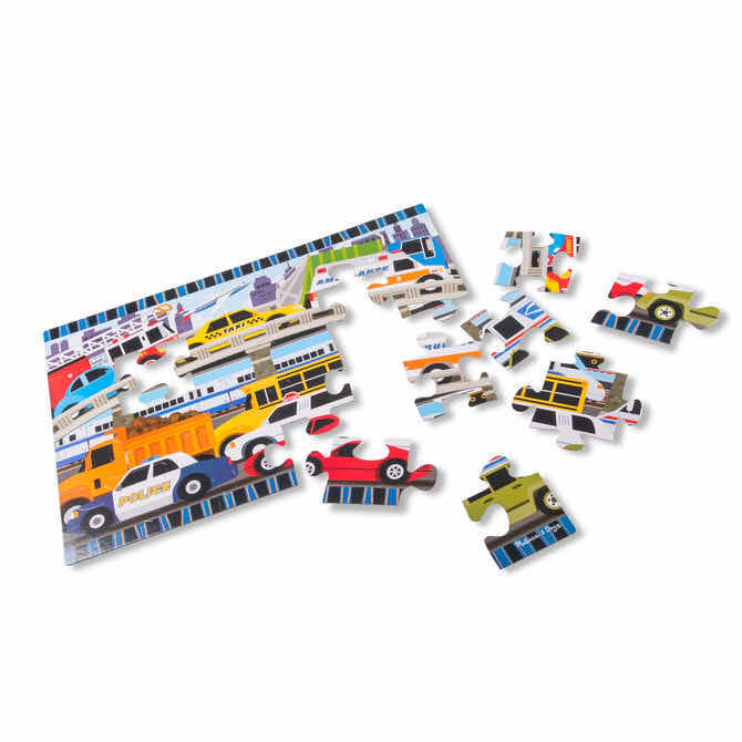 Photo 1 of NEW MELISSA & DOUG TRAFFIC JAM 48 PC FLOOR PUZZLE 3’ X 2’