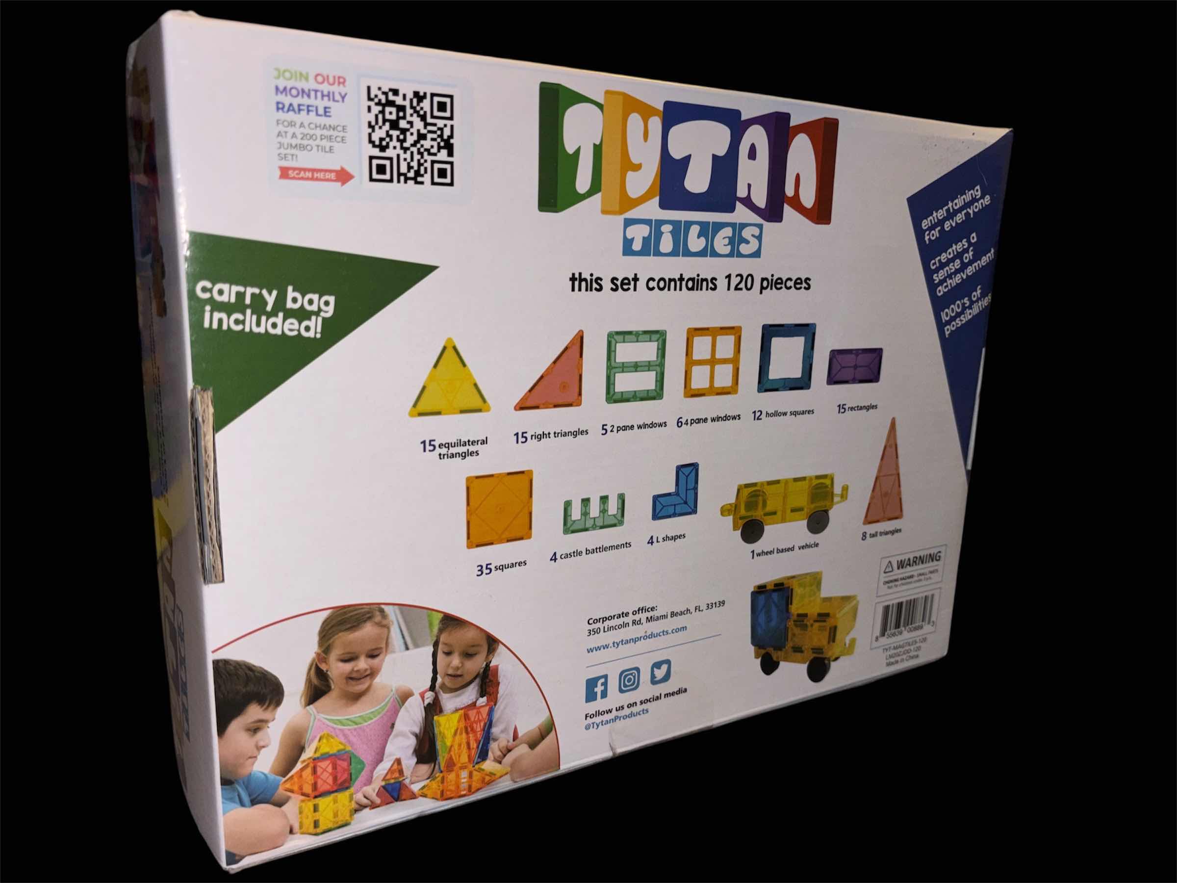 Photo 1 of NEW TYTAN TOYS MAGNETIC TILES & BUILDING BLOCKS, 60 PCS (LM20ZJDD-120)