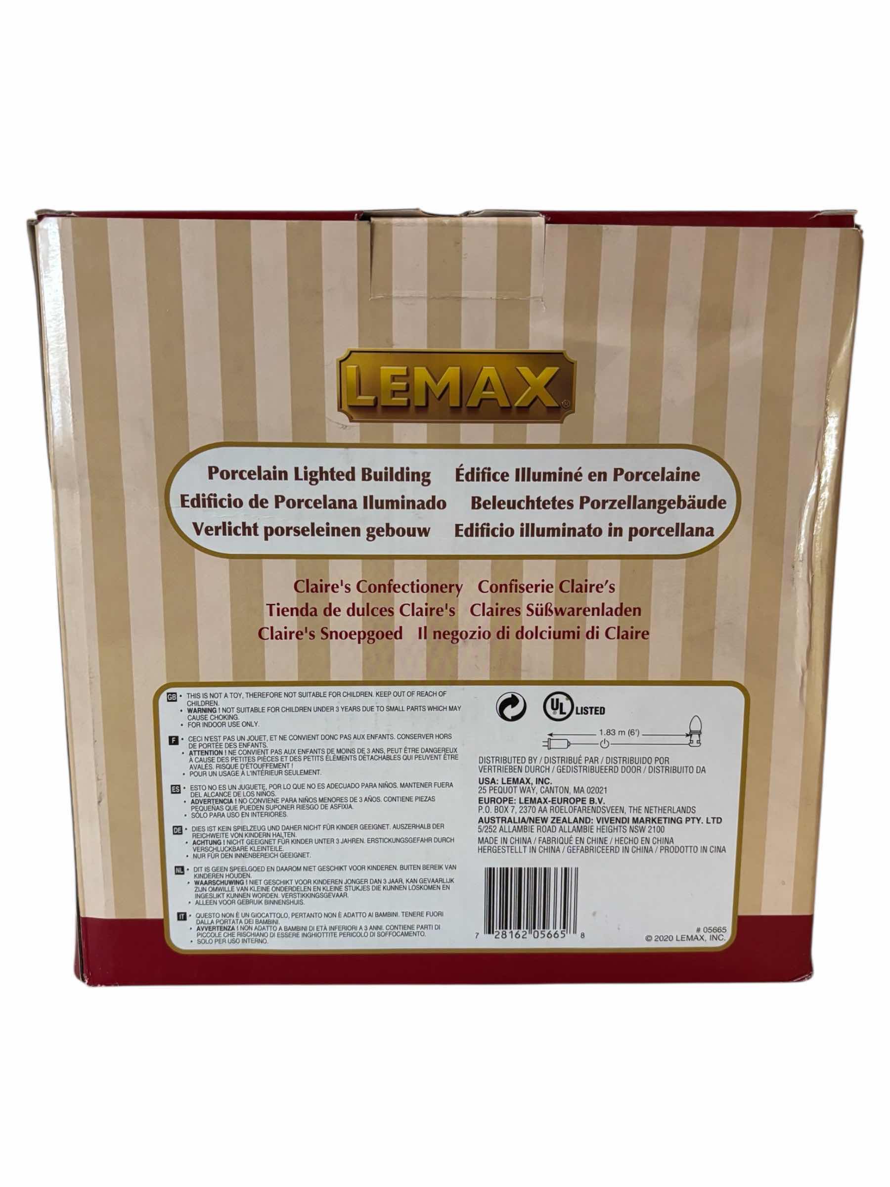 View 5 of LEMAX 2020 CADDINGTON VILLAGE PORCELAIN LIGHTED BUILDING- CLAIRES CONFECTIONERY #05665