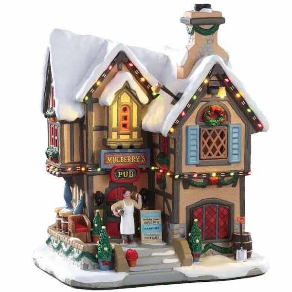 Photo 1 of LEMAX 2019 CADDINGTON VILLAGE PORCELAIN EXTERIOR LIGHTED BUILDING- MULBERRY’S PUB  #95469