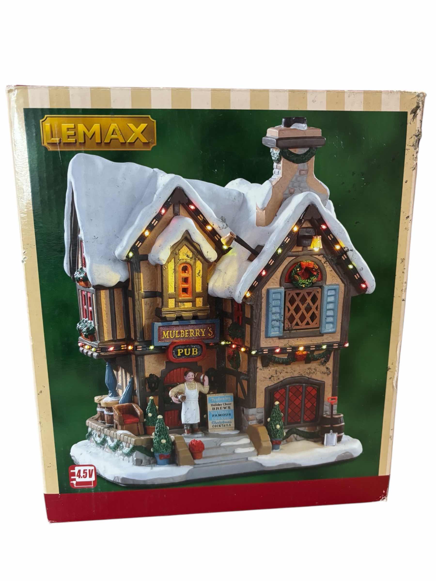 Photo 1 of LEMAX 2019 CADDINGTON VILLAGE PORCELAIN EXTERIOR LIGHTED BUILDING- MULBERRY’S PUB  #95469