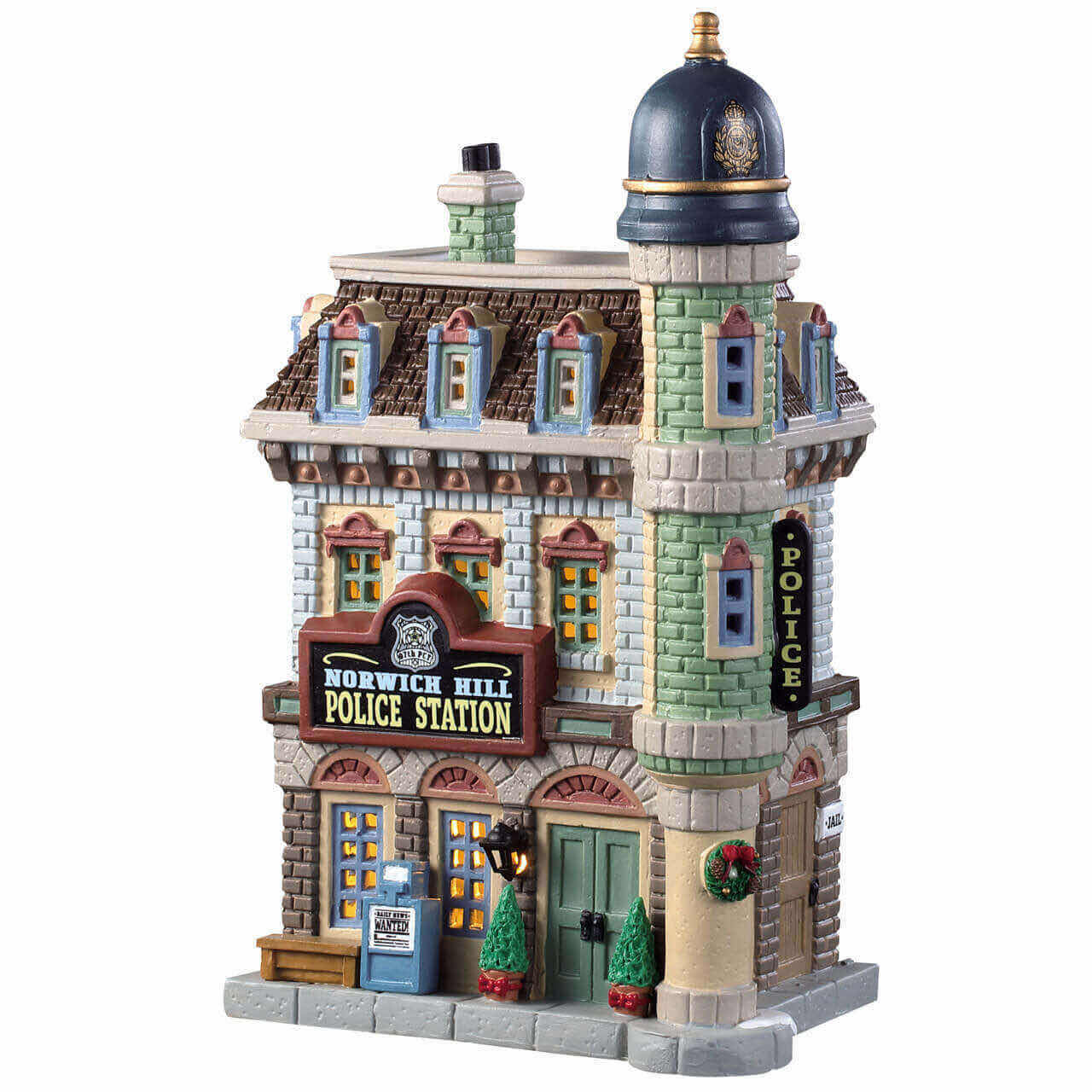 Photo 1 of LEMAX 2019 CADDINGTON VILLAGE PORCELAIN LIGHTED BUILDING- NORWICH POLICE STATION #45052