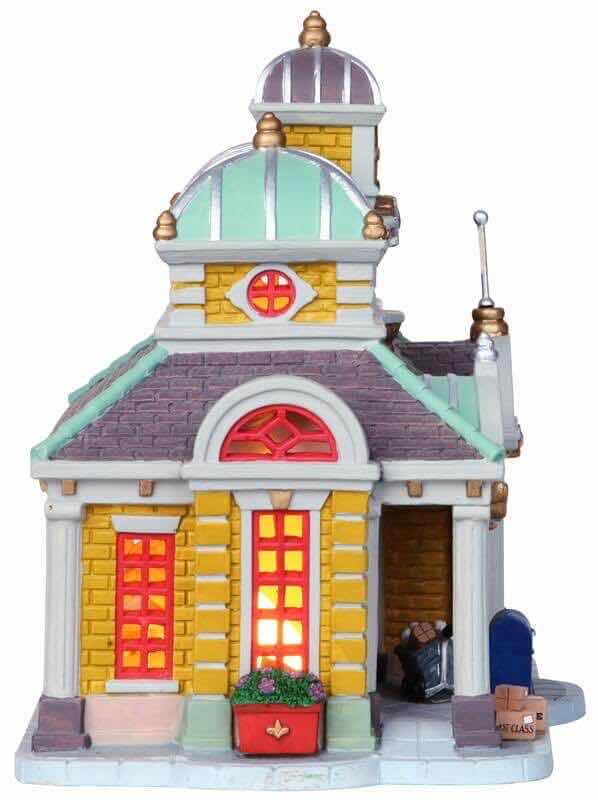 Photo 1 of LEMAX 2010 CADDINGTON VILLAGE PORCELAIN LIGHTED BUILDING- CHESTERFIELD POST OFFICE #05043