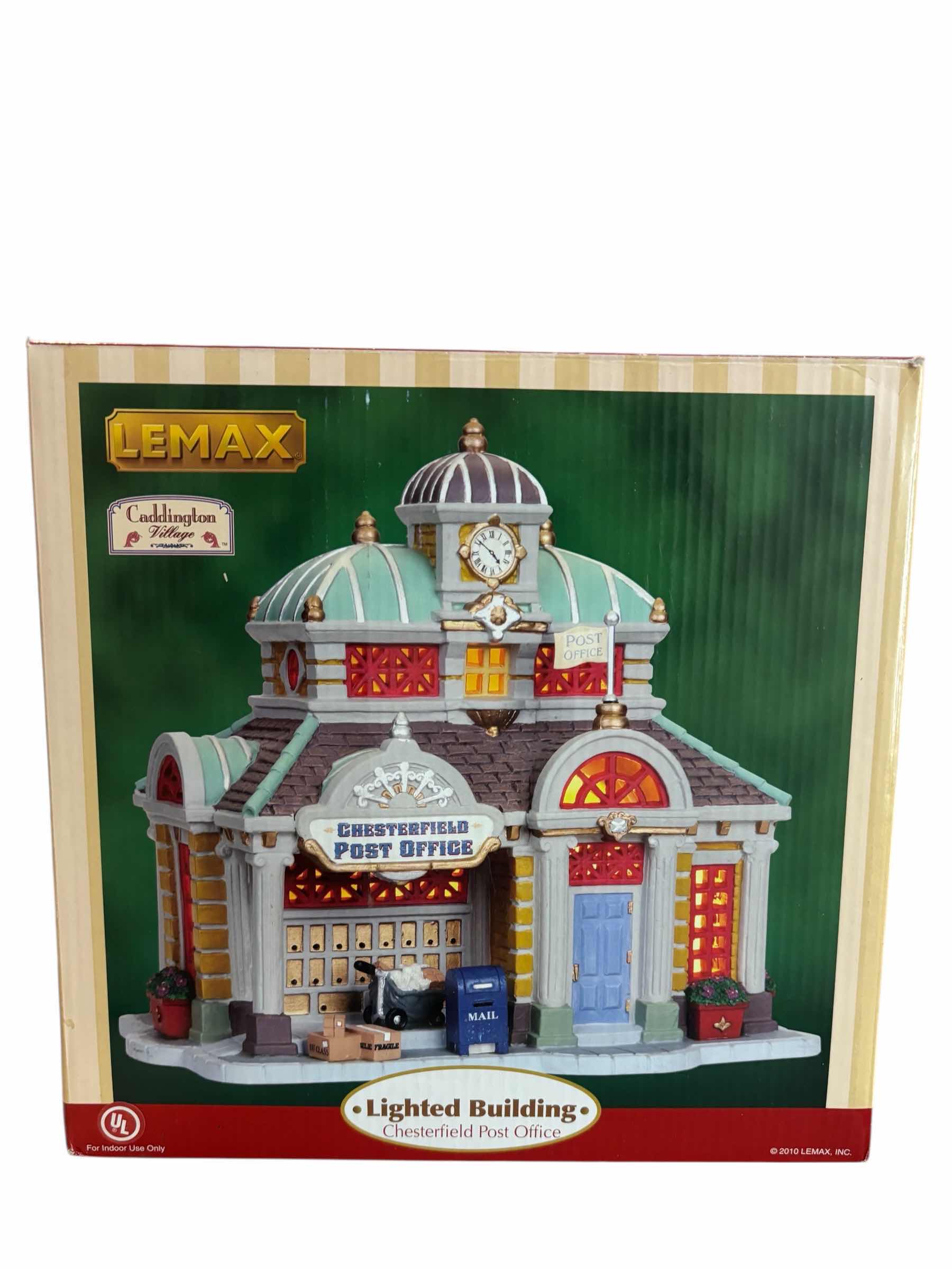 Photo 1 of LEMAX 2010 CADDINGTON VILLAGE PORCELAIN LIGHTED BUILDING- CHESTERFIELD POST OFFICE #05043
