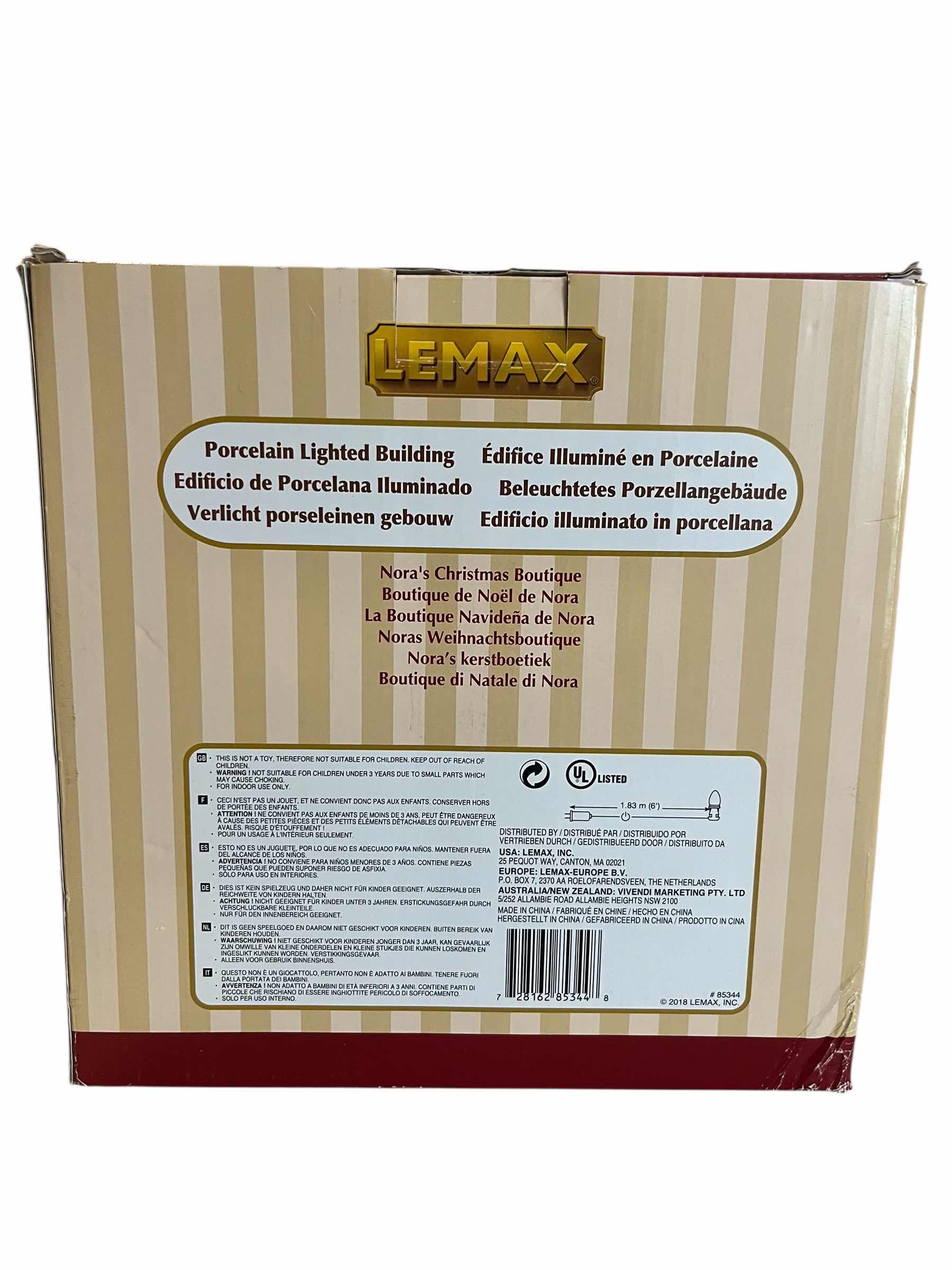 Photo 1 of LEMAX 2018 CADDINGTON VILLAGE PORCELAIN LIGHTED BUILDING- NORA’S CHRISTMAS BOUTIQUE #85344