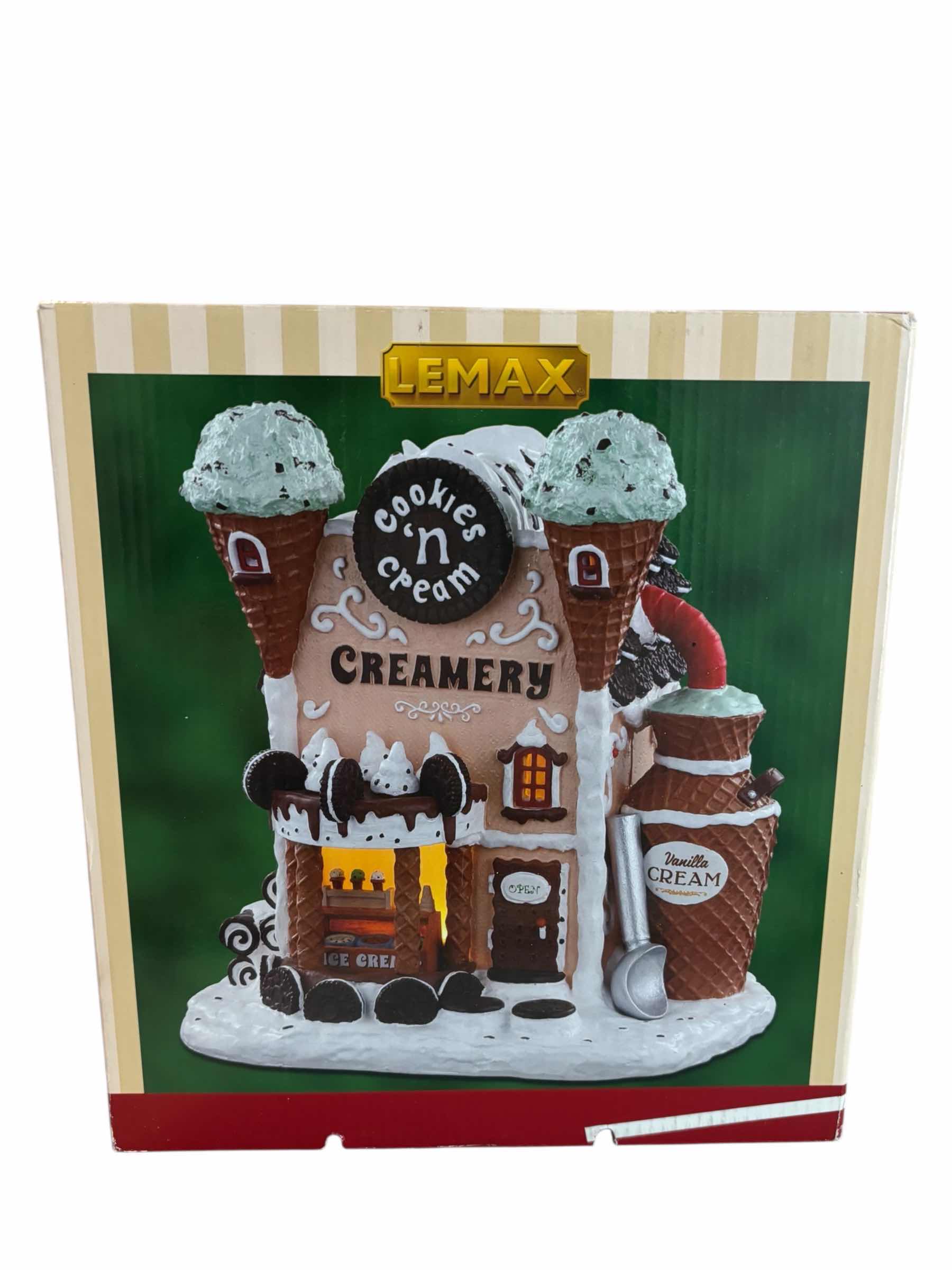 Photo 1 of LEMAX 2020 CADDINGTON VILLAGE POLYRESIN LIGHTED BUILDING- COOKIES N’ CREAM CREAMERY #05699