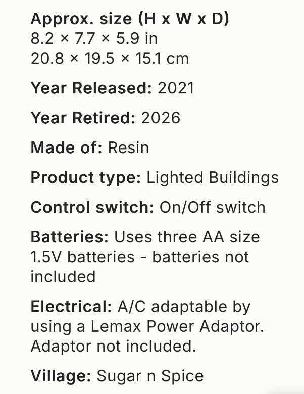 Photo 1 of LEMAX 2020 CADDINGTON VILLAGE POLYRESIN LIGHTED BUILDING- COOKIES N’ CREAM CREAMERY #05699