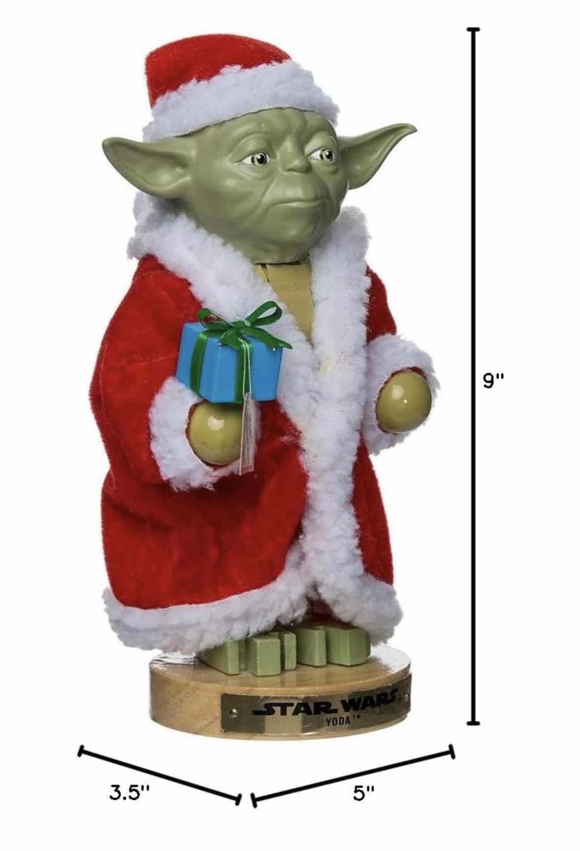 Photo 1 of KURT S. ADLER STAR WARS 9” YODA NUTCRACKER IN SANTA ROBE