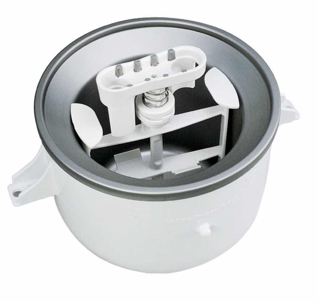 Photo 1 of KITCHENAID STAND MIXER 2 QT ICE CREAM MAKER ATTACHMENT, WHITE KICA0WH