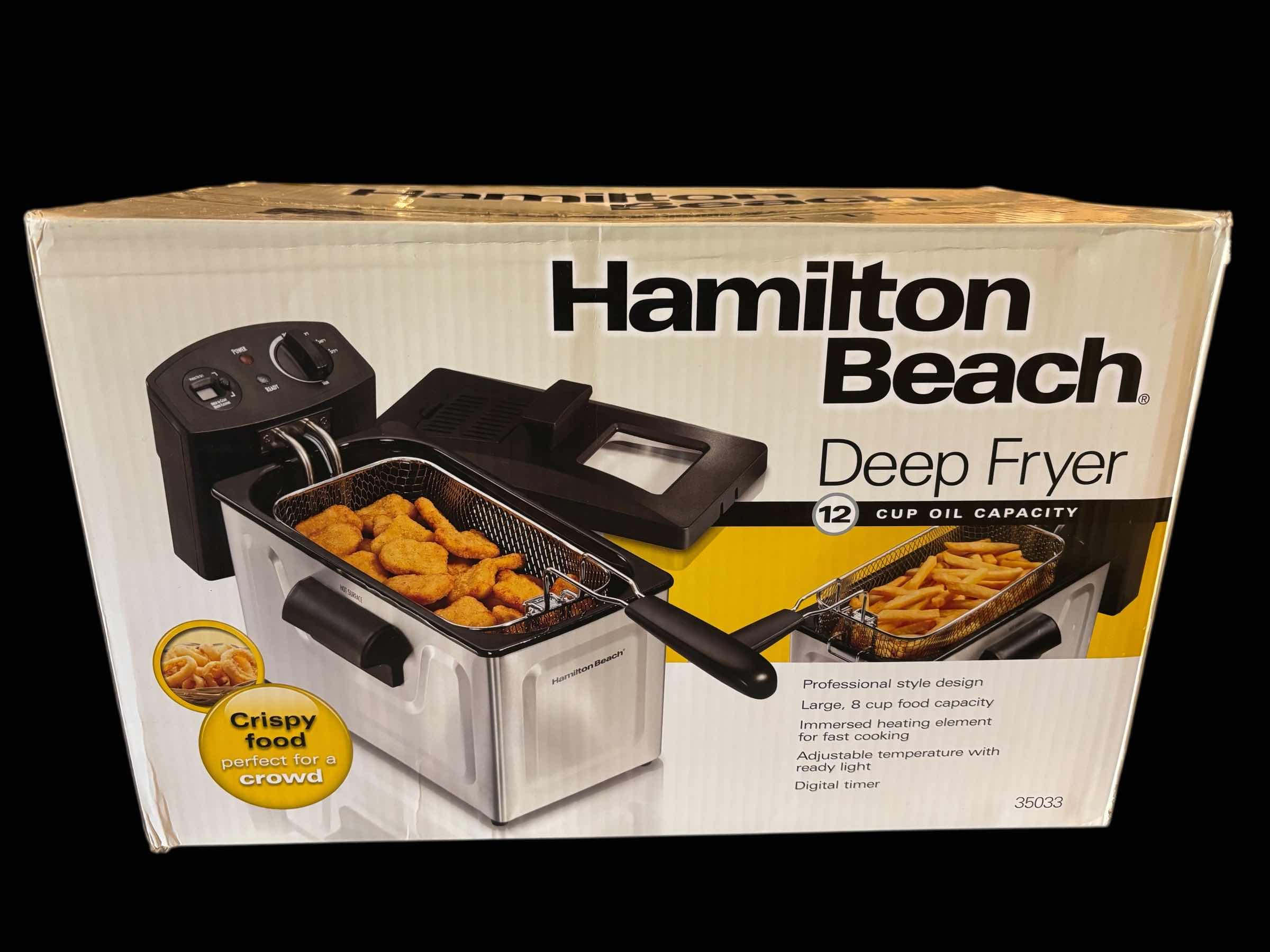Photo 1 of HAMILTON BEACH 12 CUP STAINLESS STEEL DEEP FRYER W DIGITAL TIMER #35033