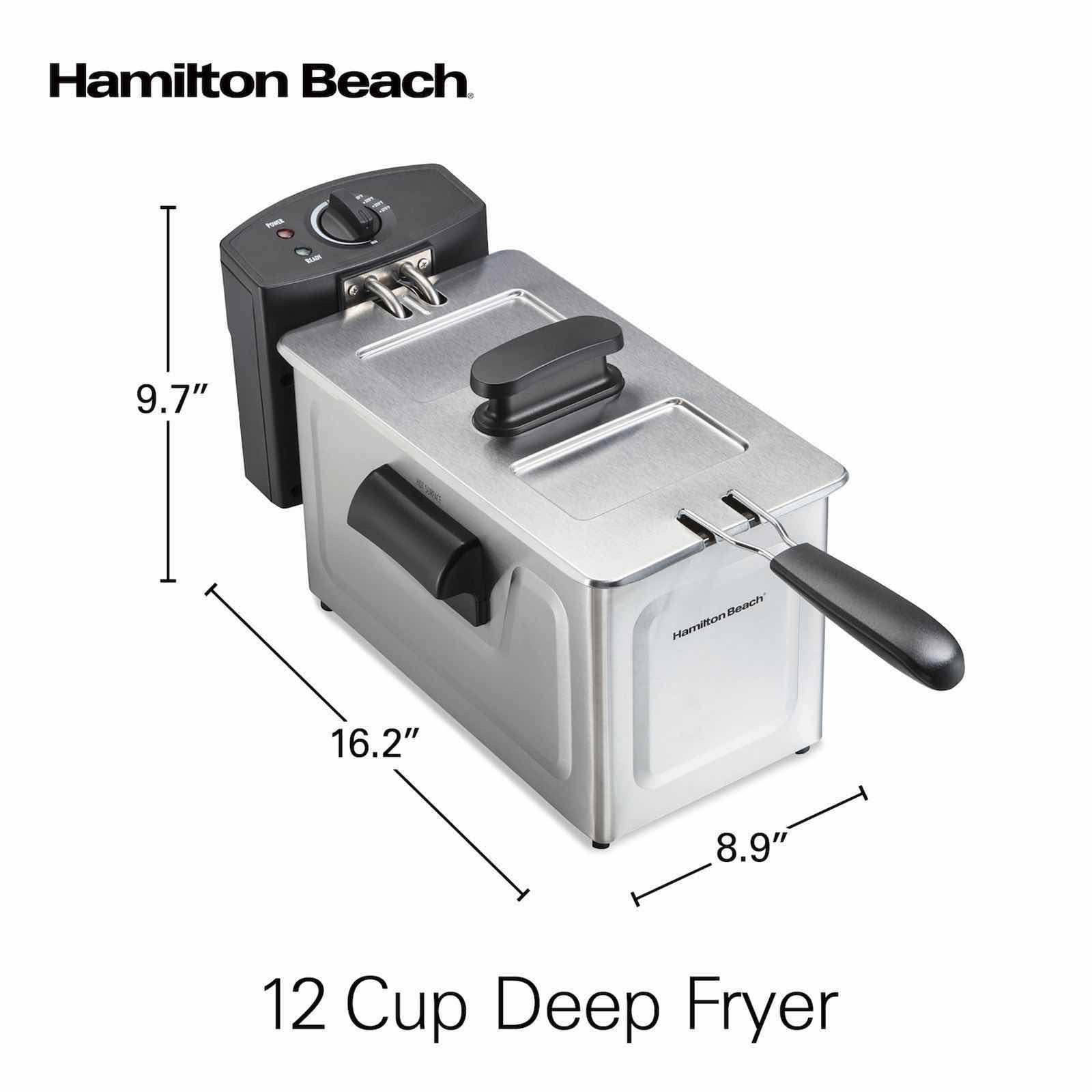 Photo 1 of HAMILTON BEACH 12 CUP STAINLESS STEEL DEEP FRYER W DIGITAL TIMER #35033
