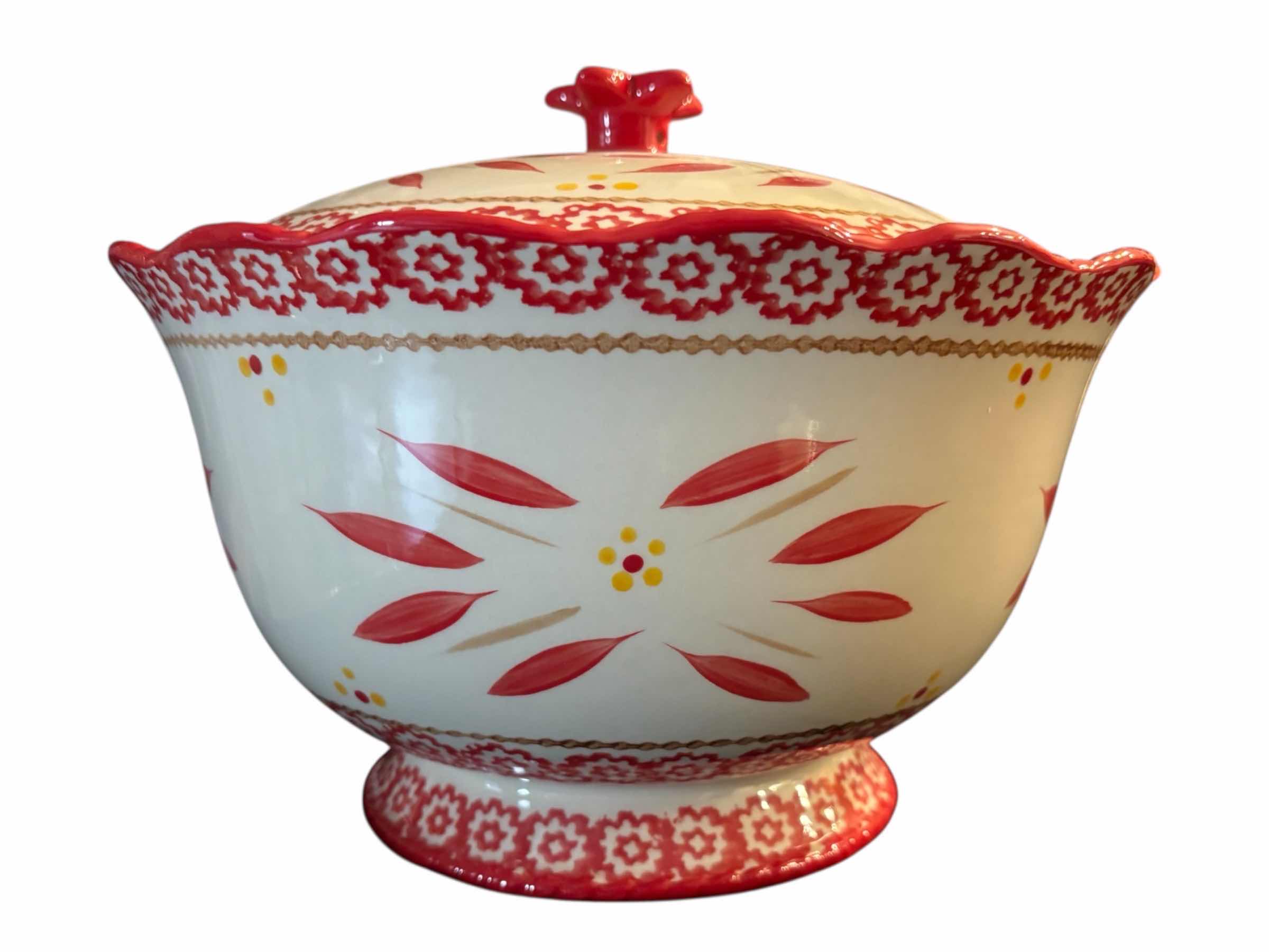 Photo 1 of TEMP-TATIONS OVENWARE OLD WORLD 6 PC SERVING SET, RED (READ NOTES)