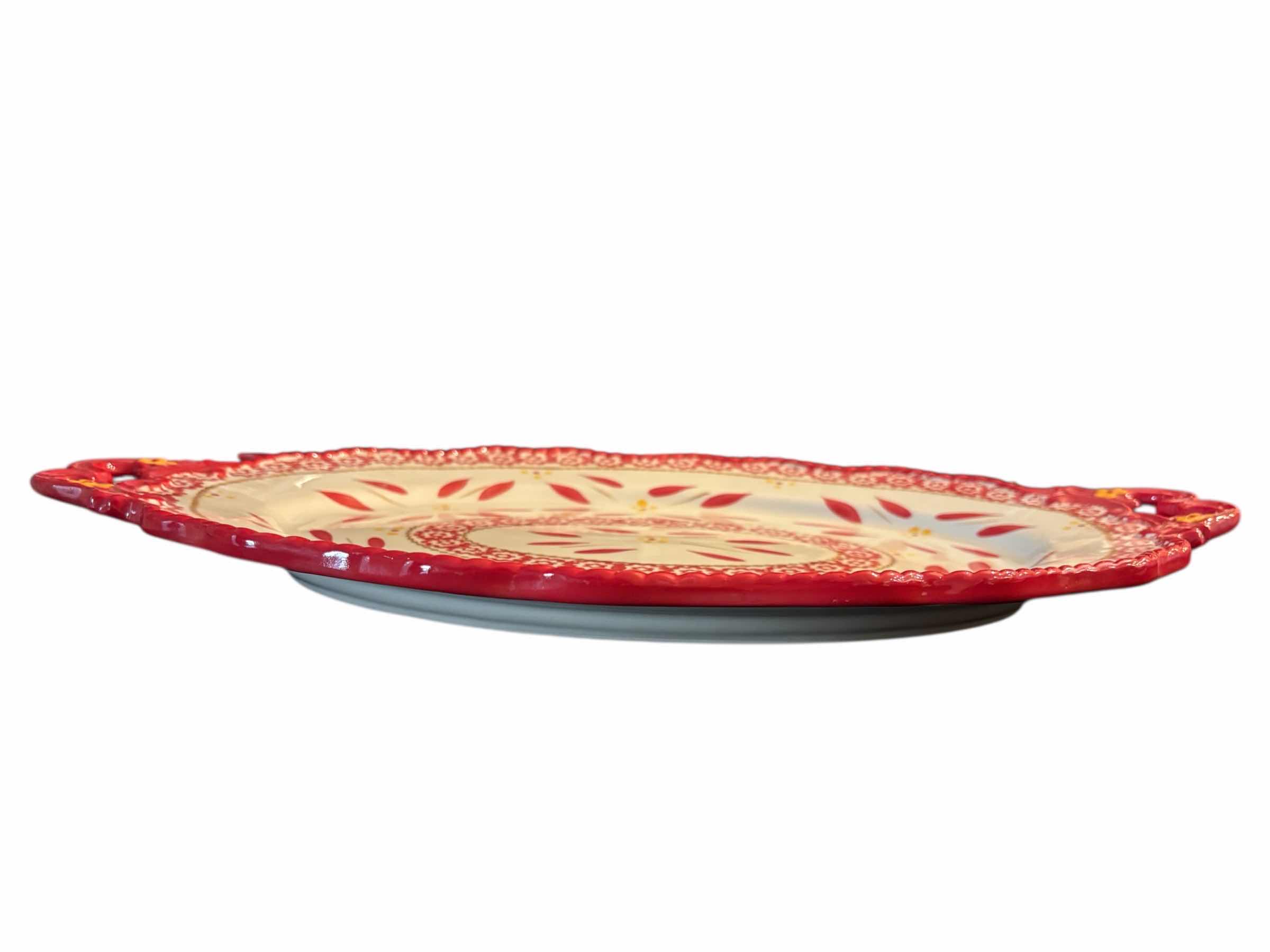 Photo 1 of TEMP-TATIONS OVENWARE OLD WORLD 6 PC SERVING SET, RED (READ NOTES)