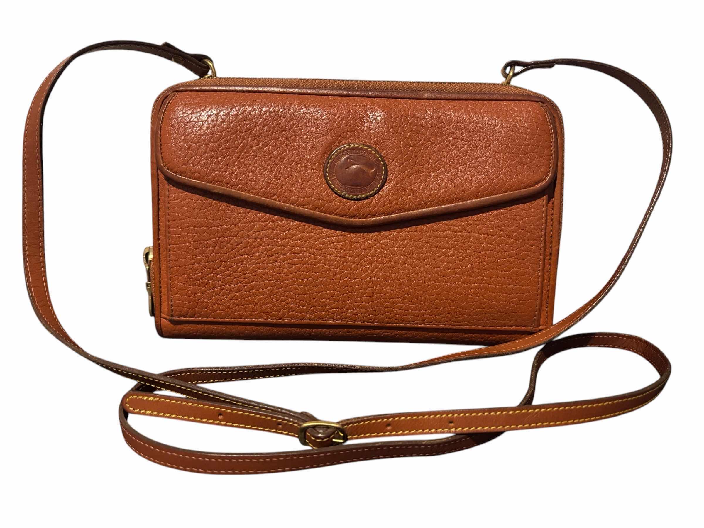 Photo 1 of DOONEY & BOURKE ZIP-ALONG LARGE WALLET CROSSBODY PURSE, CARAMEL $278