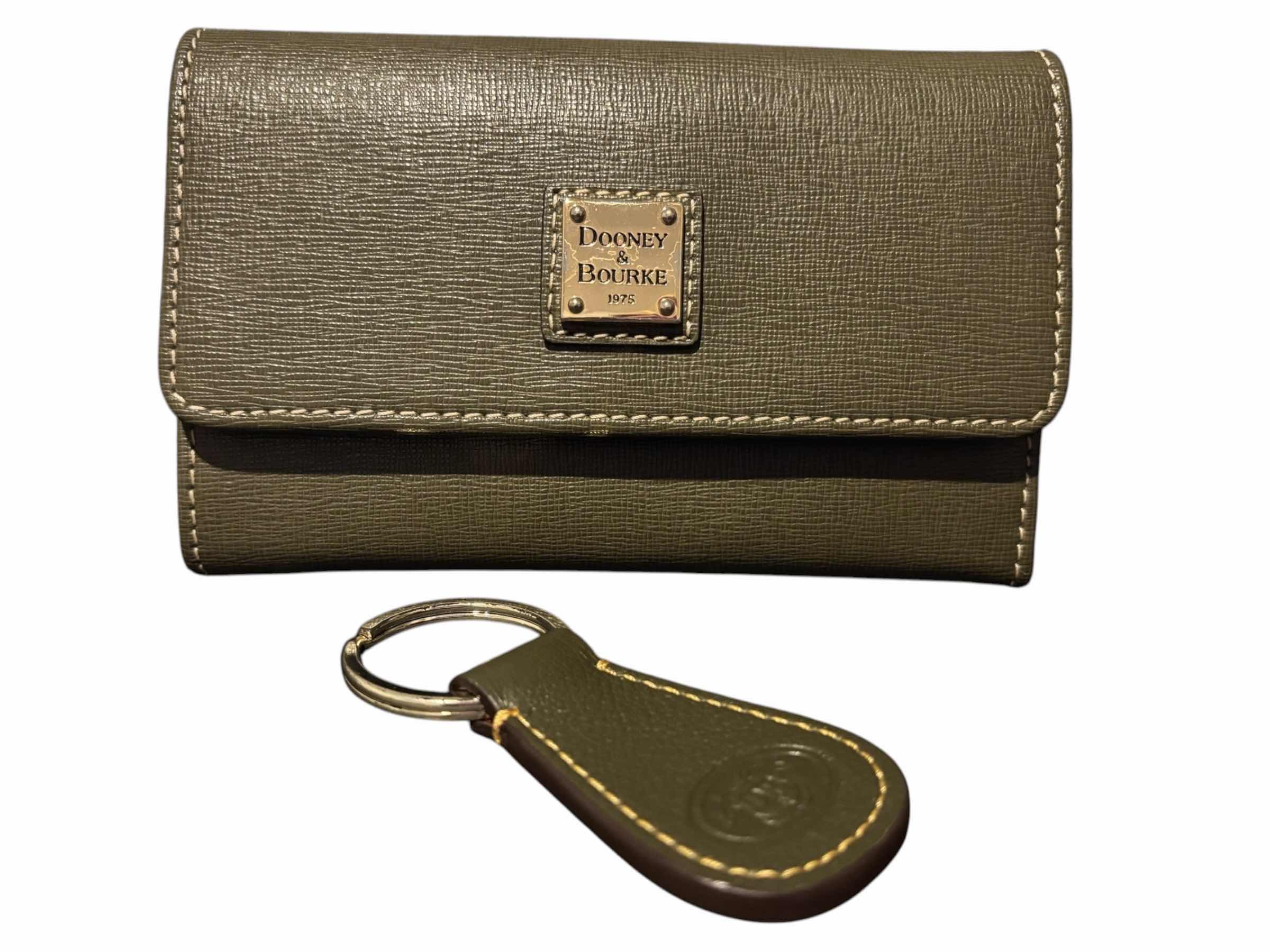 Photo 1 of DOONEY & BOURKE FLAP WALLET W KEYCHAIN, SMOKE $200