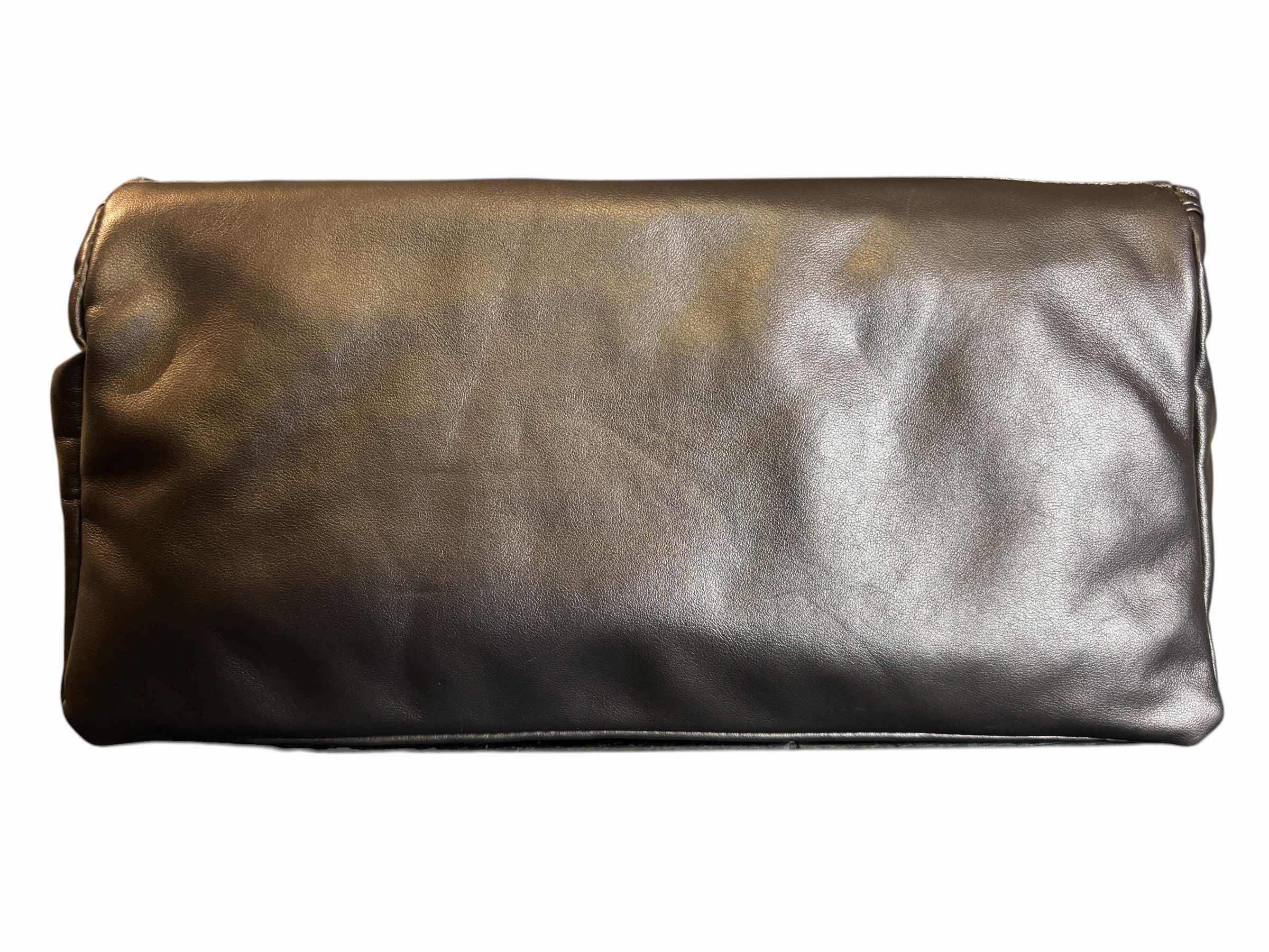 Photo 1 of DAISY FUENTES TURNLOCK CLUTCH PURSE, PEWTER