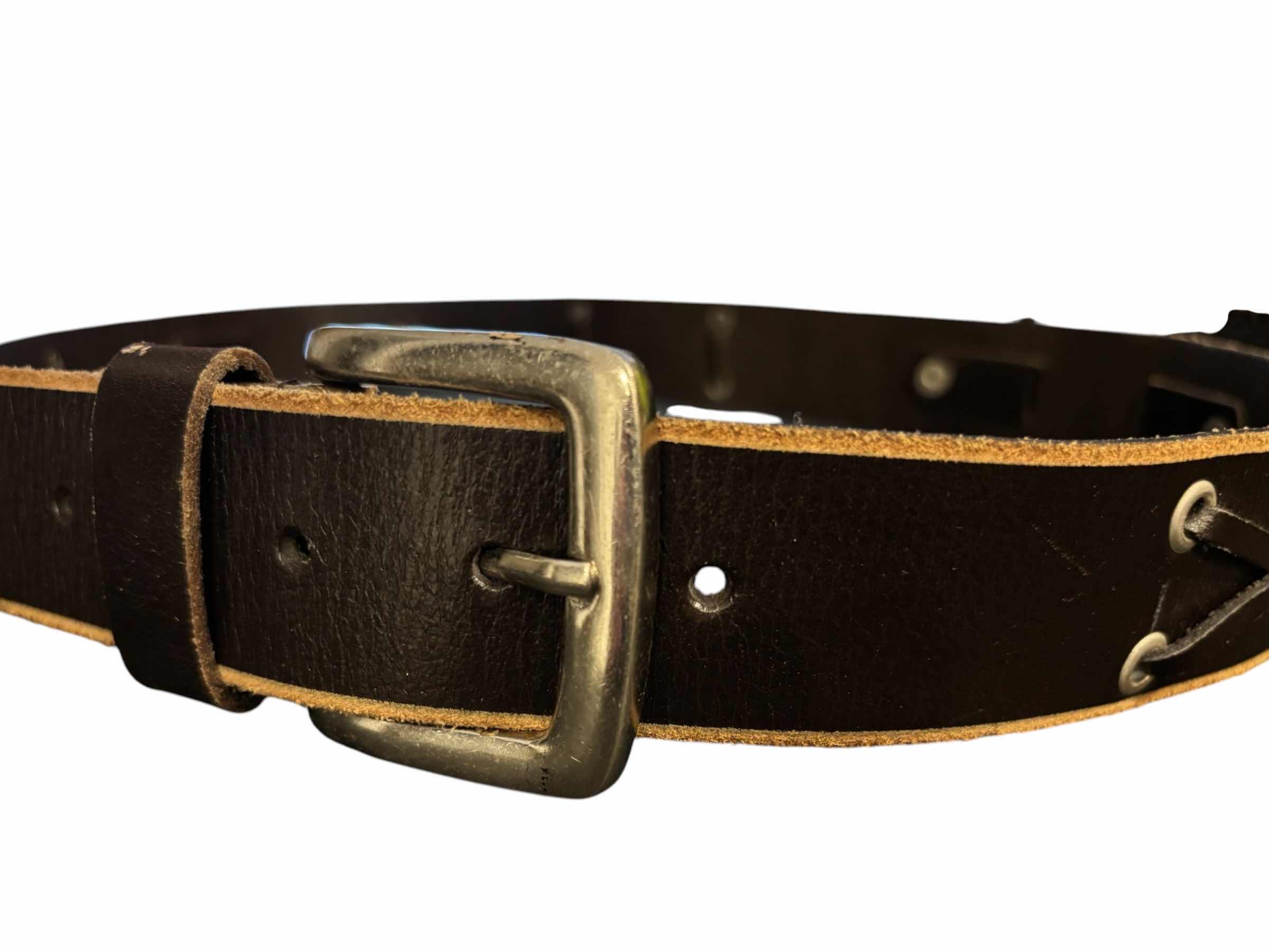 Photo 1 of WOMENS FASHION LEATHER BELTS (2) BROWN/ BLACK, SIZE XL