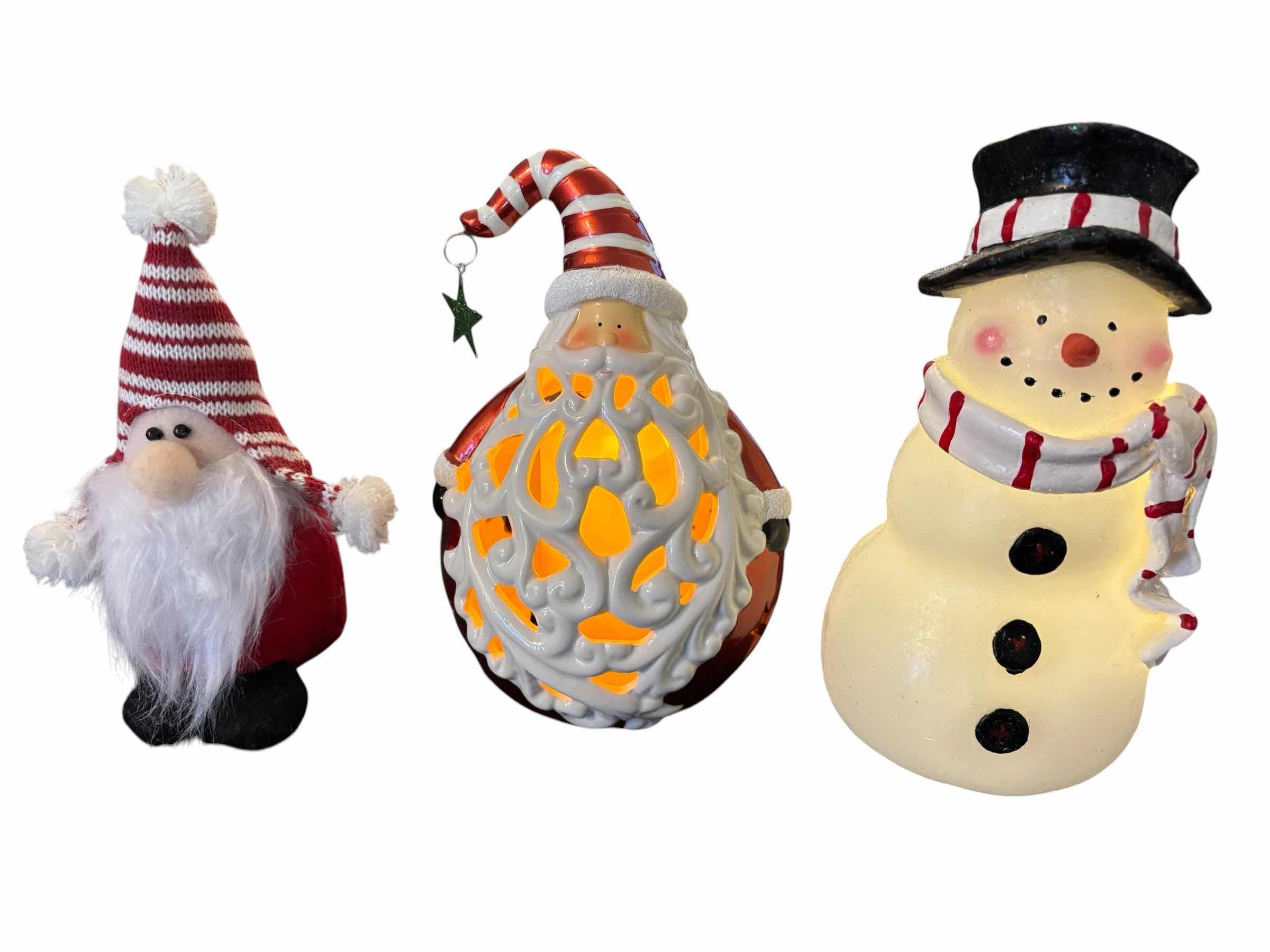 Photo 1 of 3 PC STRIPED CHRISTMAS DECOR