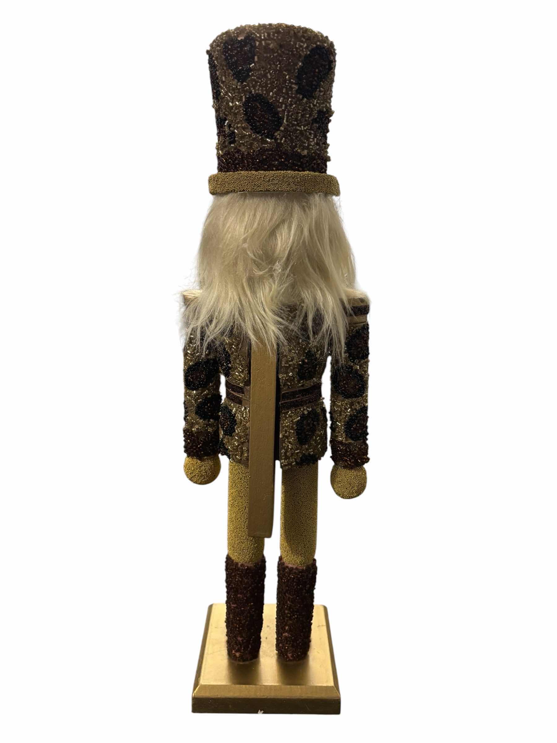 Photo 1 of 16.5” BEADED LEOPARD NUTCRACKER $30