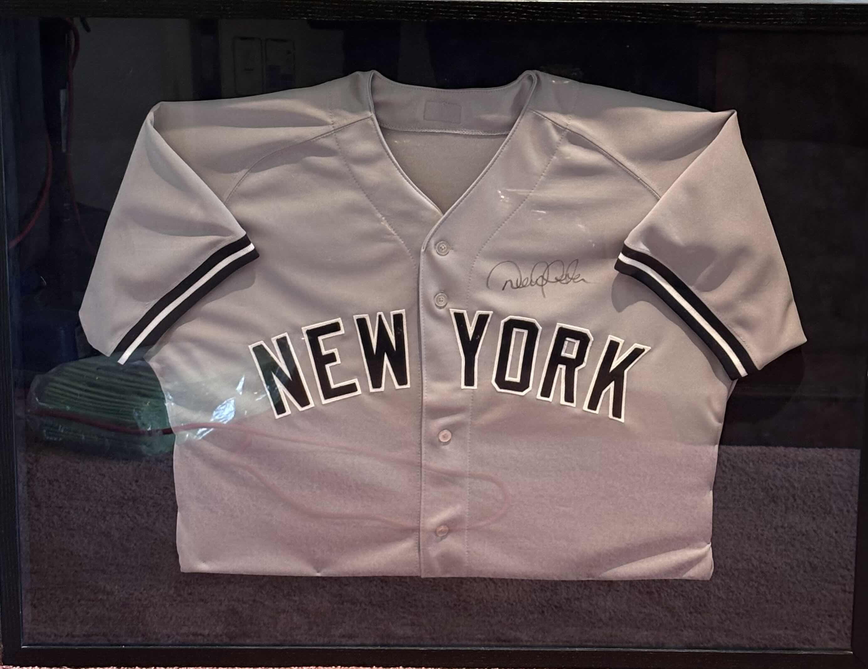 Photo 1 of NEW YORK YANKEES FRAMED JERSEY SIGNED BY DEREK JETER 27” X 35”