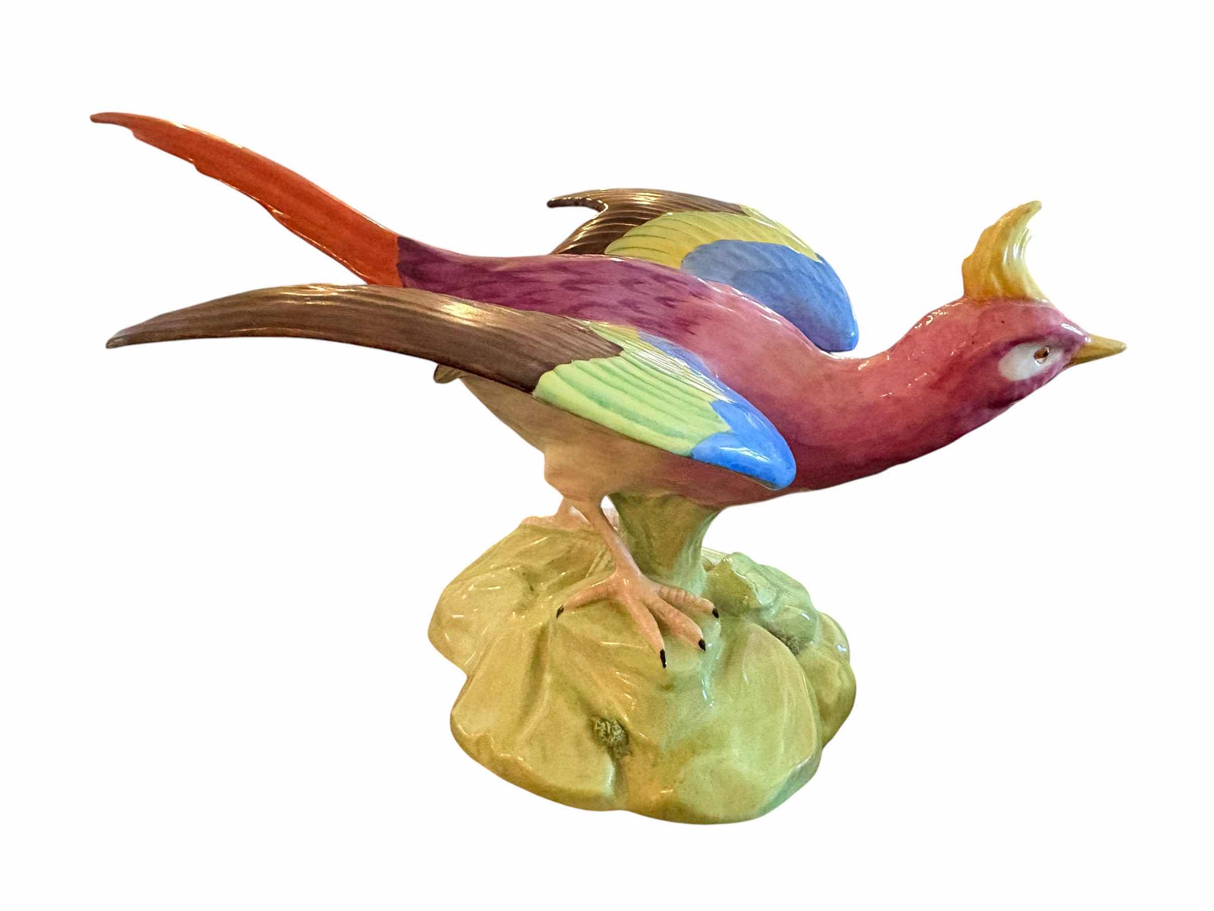 Photo 1 of RARE ANTIQUE COPELAND SPODE LARGE CHELSEA BIRD PORCELAIN FIGURINE H5.5” $1,1100