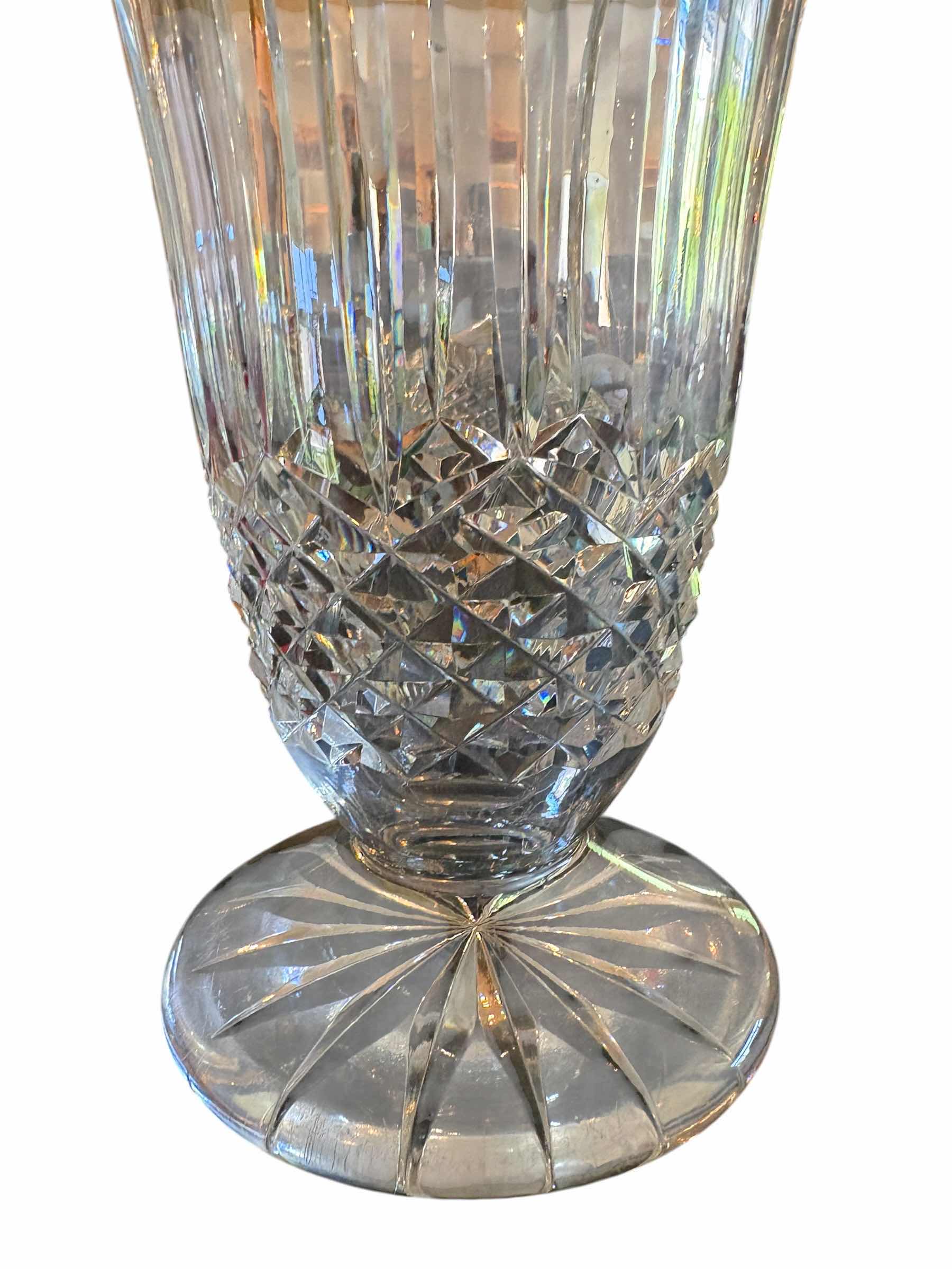 Photo 1 of WATERFORD CRYSTAL FOOTED LISMORE VASE H9”