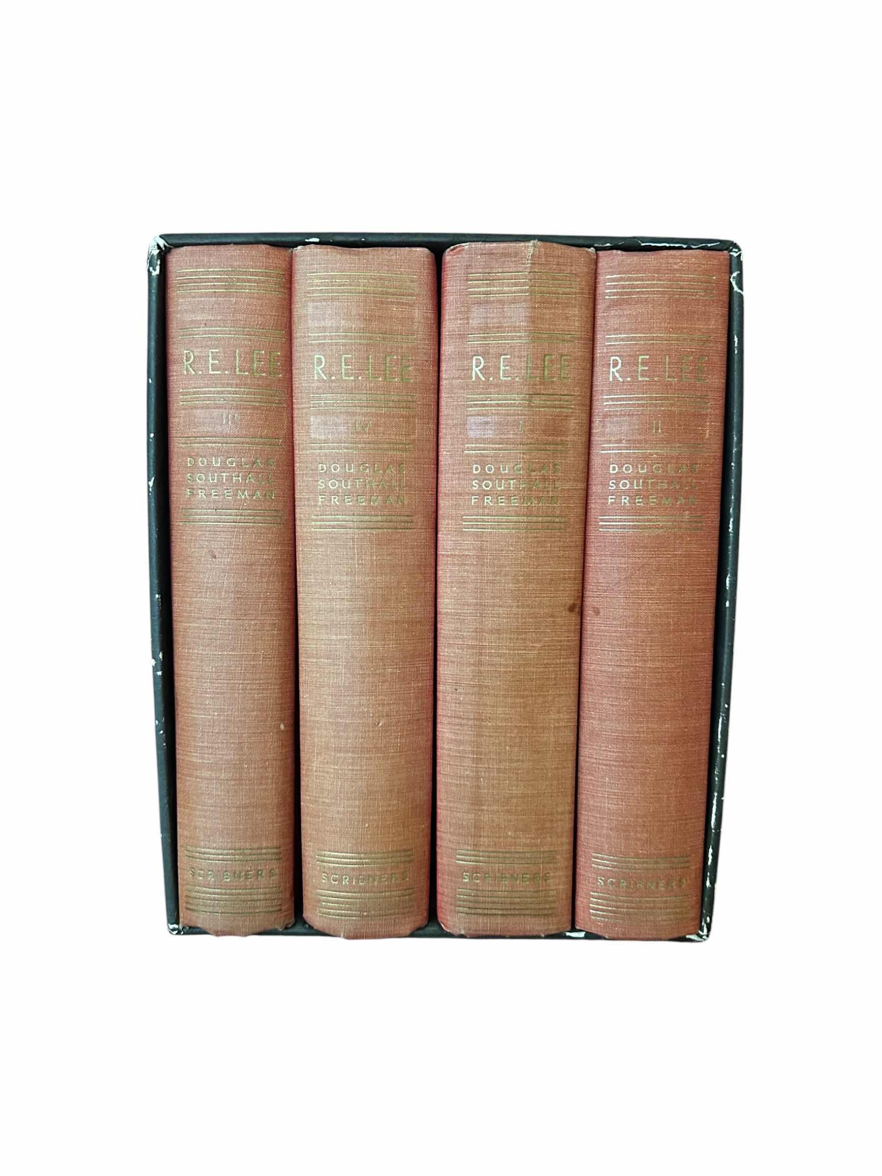 Photo 1 of COLLECTION OF (4) HISTORIC BIOGRAPHY OF THE CONFEDERATE GENERAL R. E. LEE BY DOUGLAS SOUTHALL FREEMAN ($80)