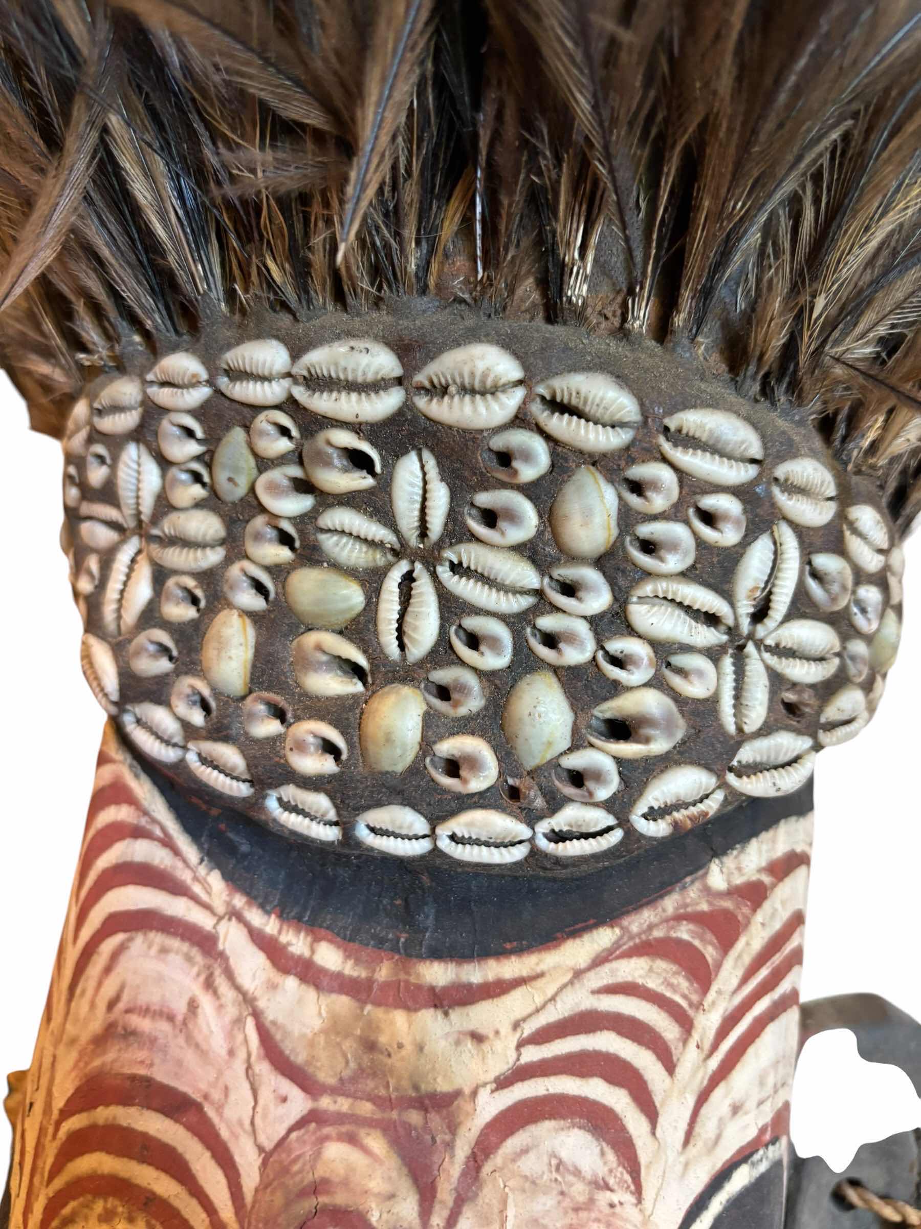 View 3 of TRADITIONAL TRIBAL MASK FROM PAPUA NEW GUINEA, LIKELY FROM THE SEPIK RIVER REGION H29” $549