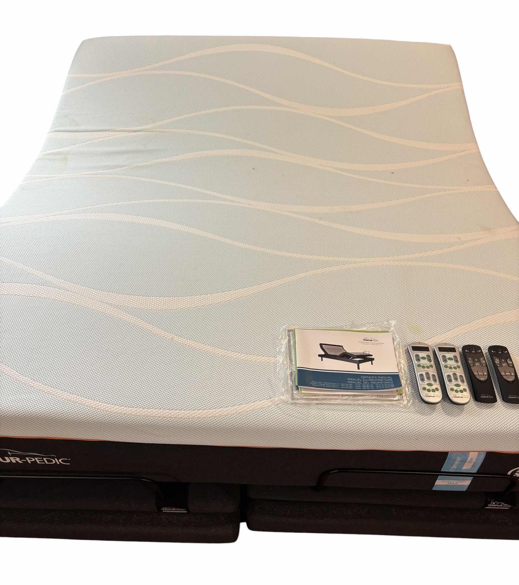 Photo 1 of TEMPUR-PEDIC KING SIZE (70”W) LUXEBREEZE MATTRESS & ADJUSTABLE BASE WITH MANUAL & REMOTES