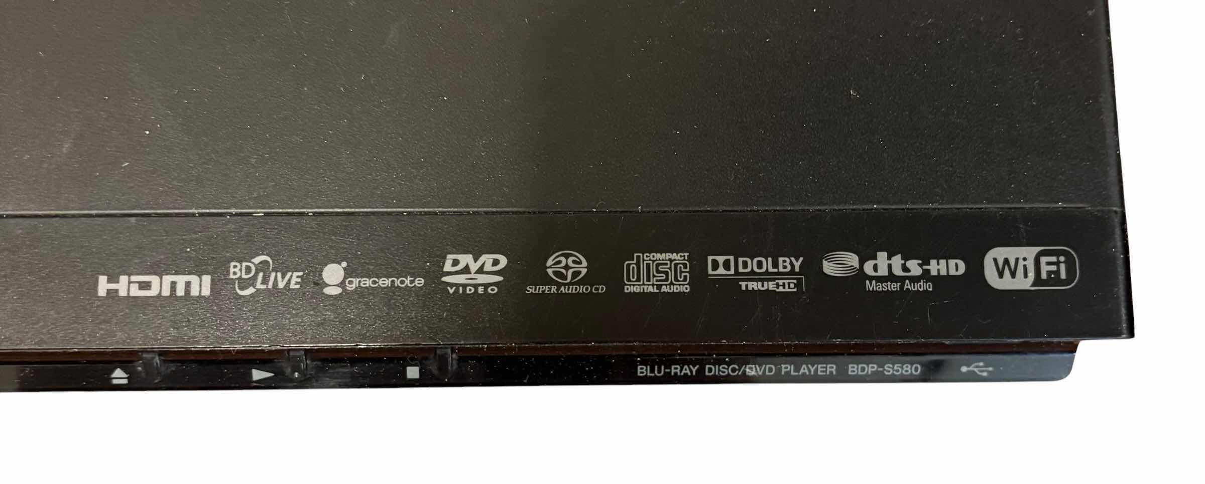 Photo 1 of SONY BDP-S580 BLU RAY DVD PLAYER, NO REMOTE