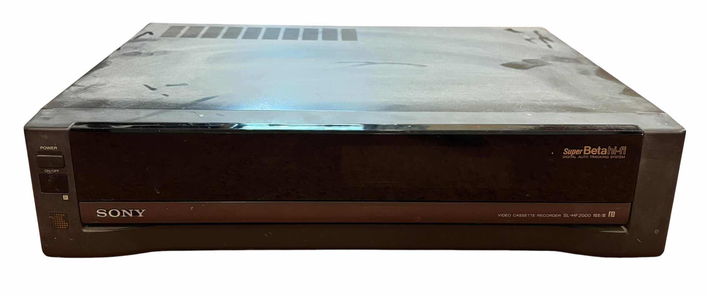 Photo 1 of SONY SL-HF2000 SUPER BETA HI FI VCR, NO POWER CORD OR REMOTE(ONE OF THE LAST BETAMAX MODELS PRODUCED FOR THE US MARKET)