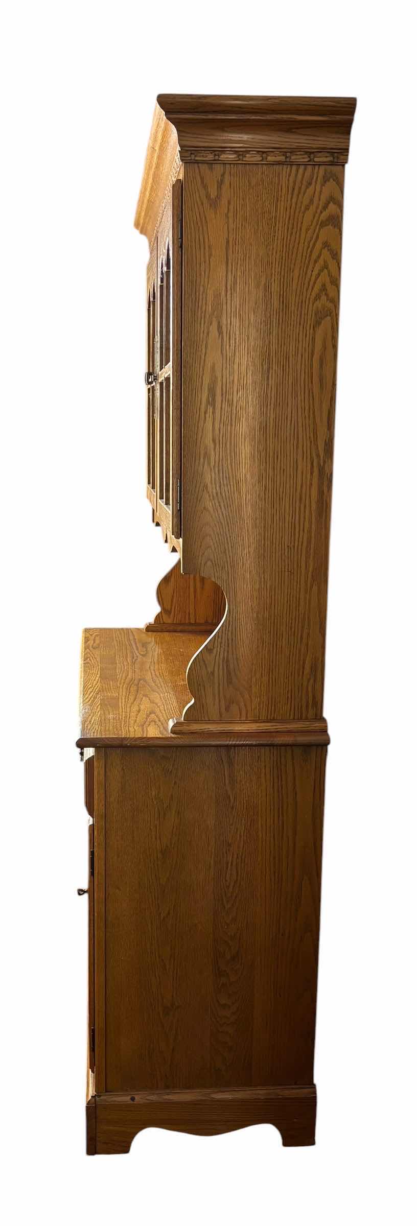 Photo 1 of SOLID OAK BUFFET & HUTCH SET H73” X 42”
