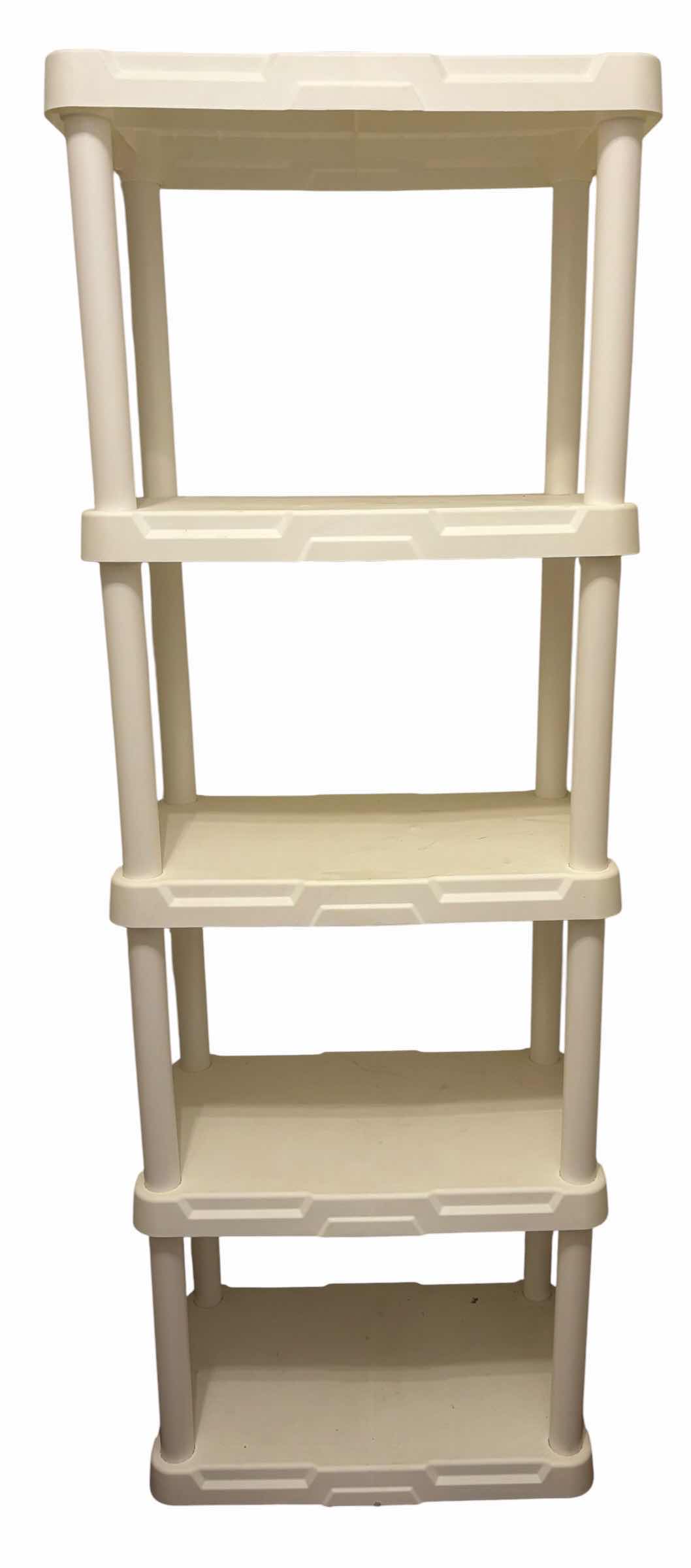 Photo 1 of PLASTIC SHELVING UNIT H62.5” X 21.5”