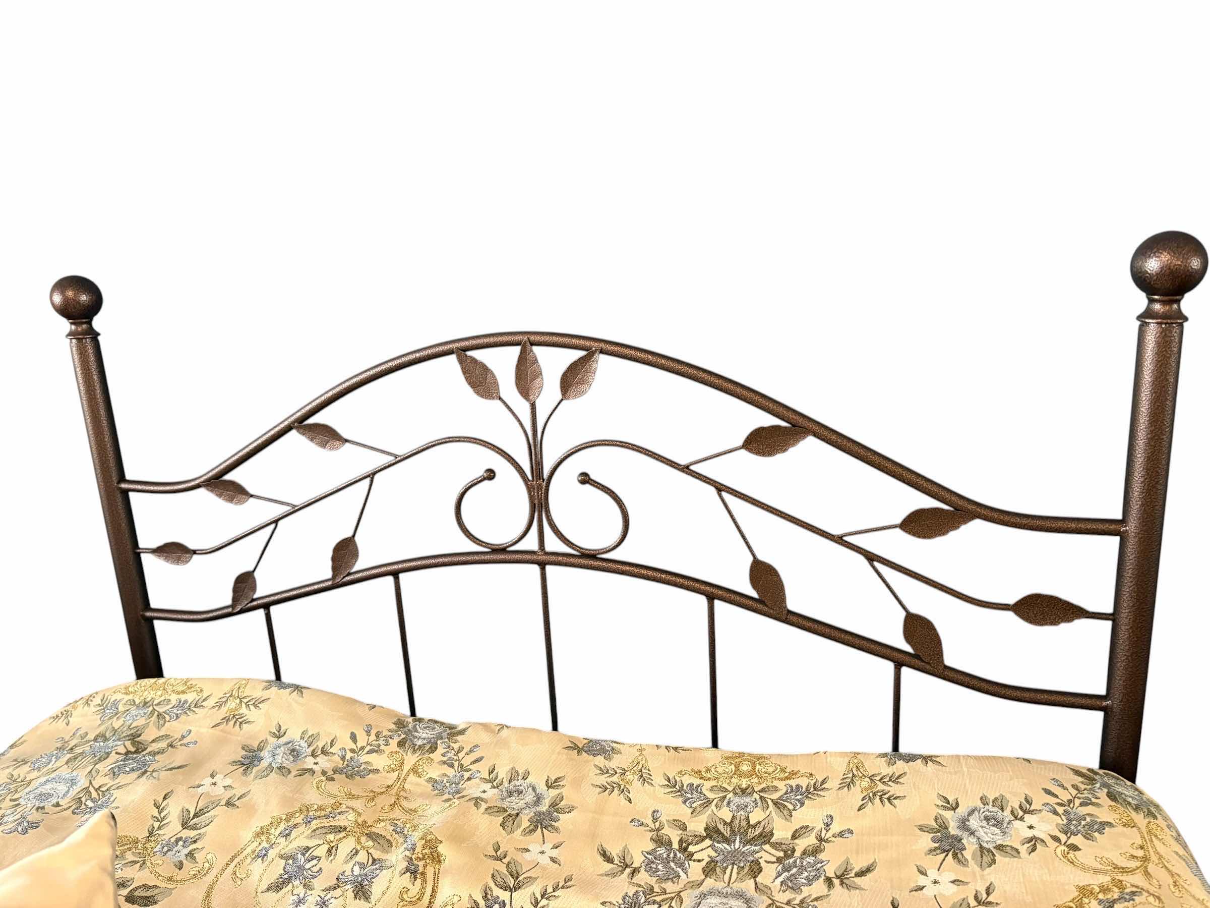 Photo 1 of FLORAL IRON FULL SIZE BED W MATTRESS AND BOX SPRING