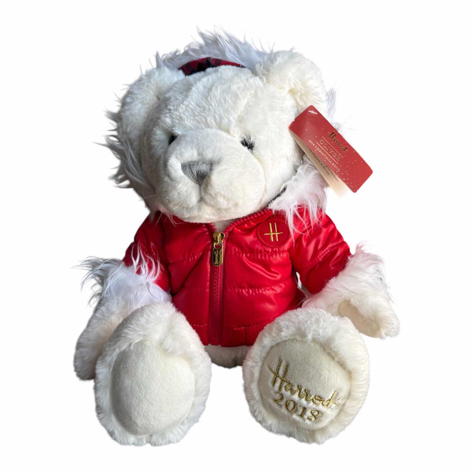 Photo 1 of HARRODS OLIVER 2018 CHRISTMAS BEAR W ORIGINAL TAG H12”