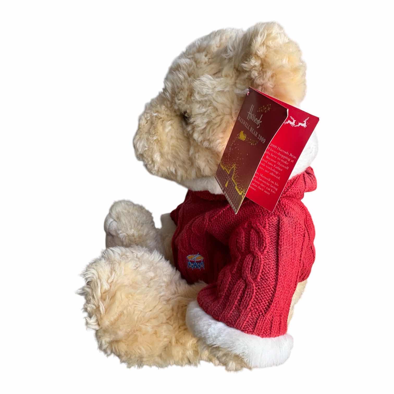 Photo 1 of HARRODS MAXWELL 2009 CHRISTMAS BEAR W ORIGINAL TAG H12”