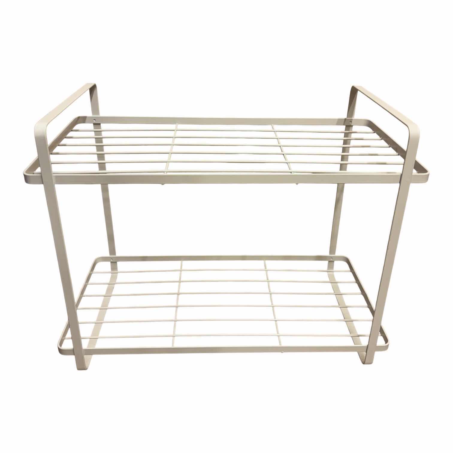 Photo 1 of METAL STORAGE SHELVES (2) & WOODEN ABOVE SINK SHELF 30”L