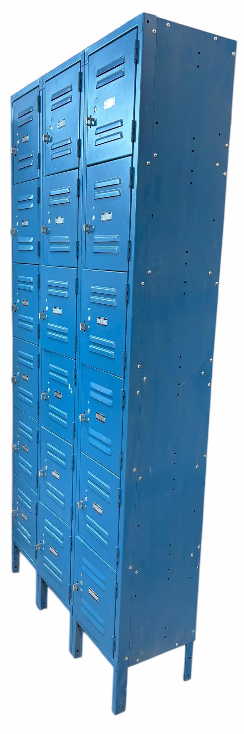 Photo 1 of GLOBAL INDUSTRIAL CAPITAL SIX TIER 18-DOOR BOX LOCKER 12” X 36” X 78”H