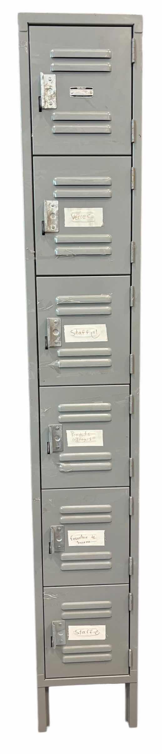 Photo 1 of GLOBAL INDUSTRIAL CAPITAL SIX TIER STEEL BOX LOCKER 12” X 18” X 78”H