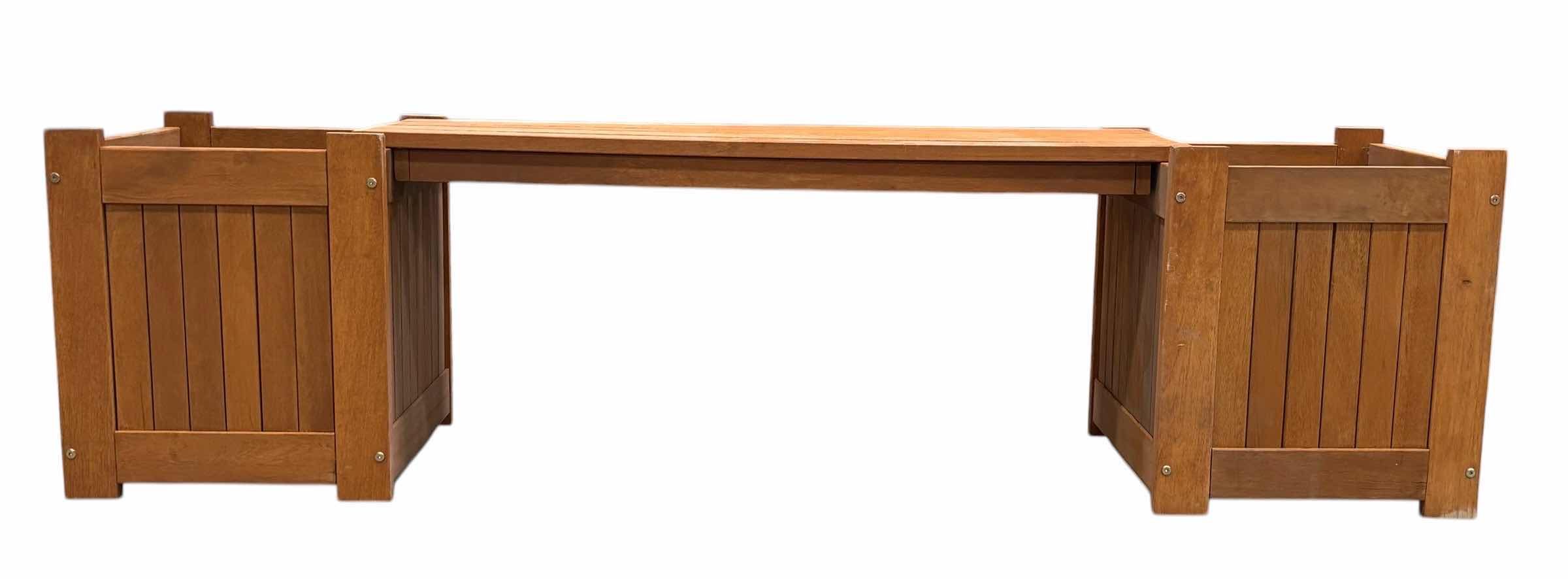 Photo 1 of WOOD OUTDOOR PLANTER BOX BENCH 16” X 68” X 18”H