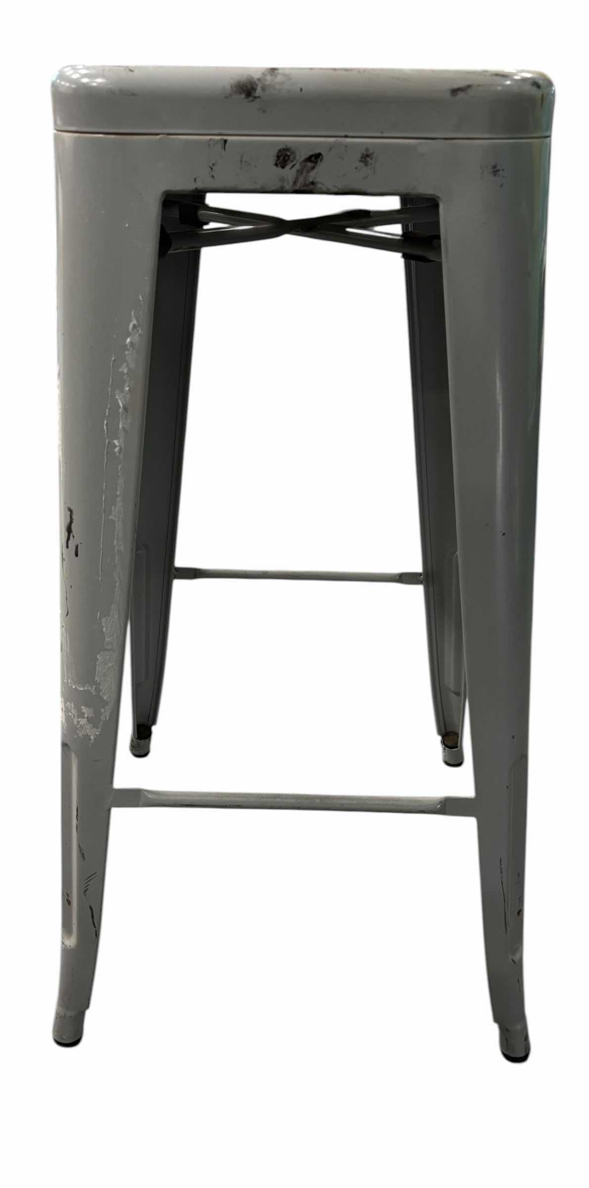 Photo 1 of 9 GRAY METAL BAR STOOLS 30”H