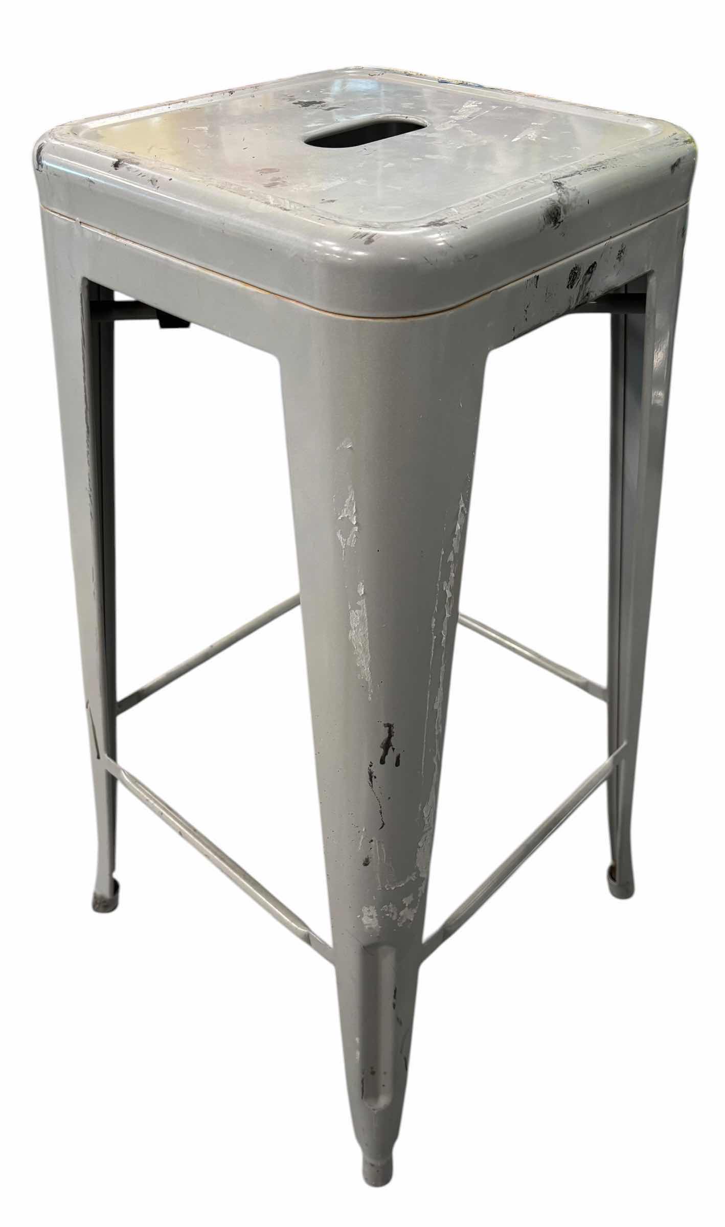 Photo 1 of 9 GRAY METAL BAR STOOLS 30”H