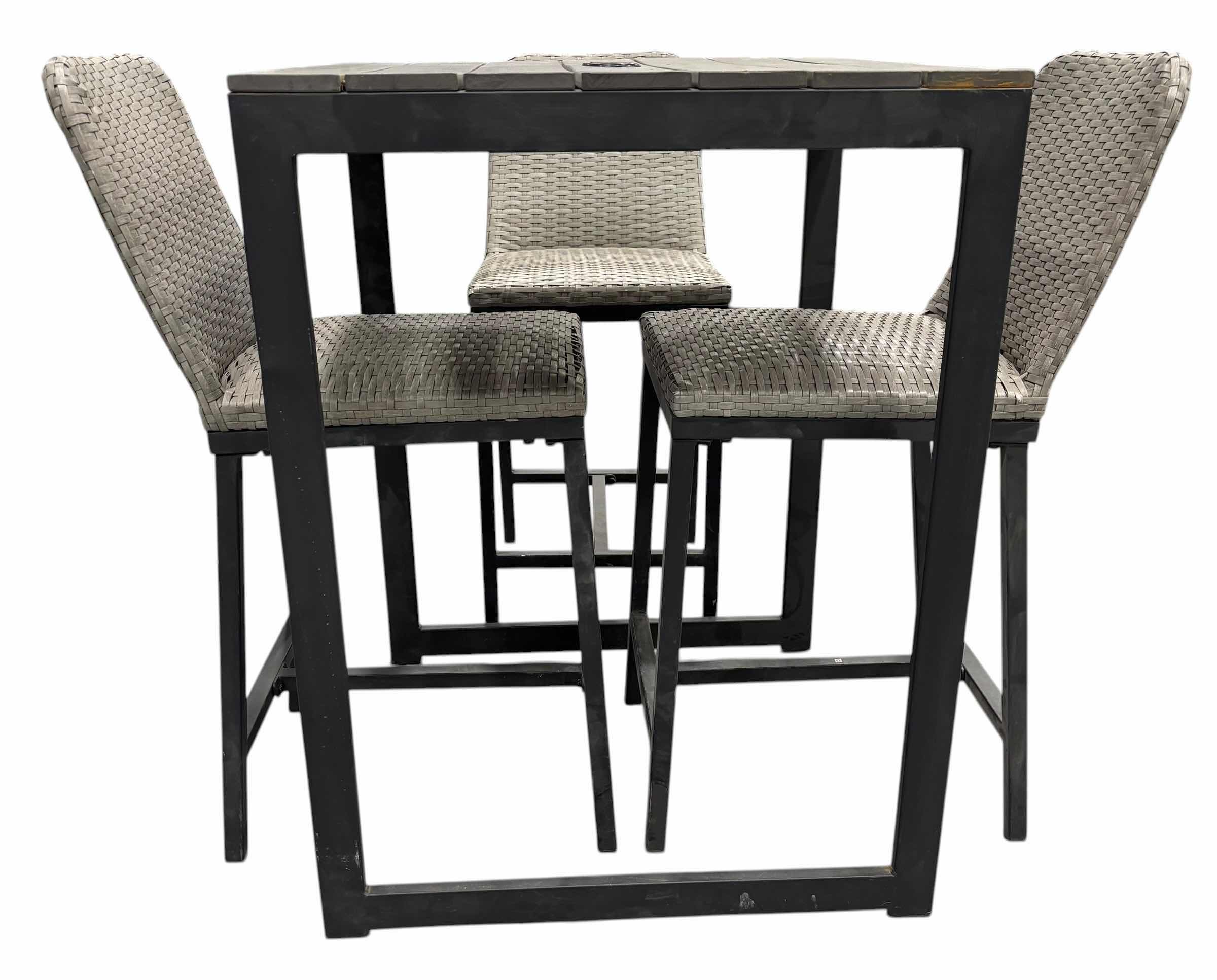 Photo 1 of PATIO BAR HEIGHT DINING SET, TABLE: 27” X 27” X 36”H
