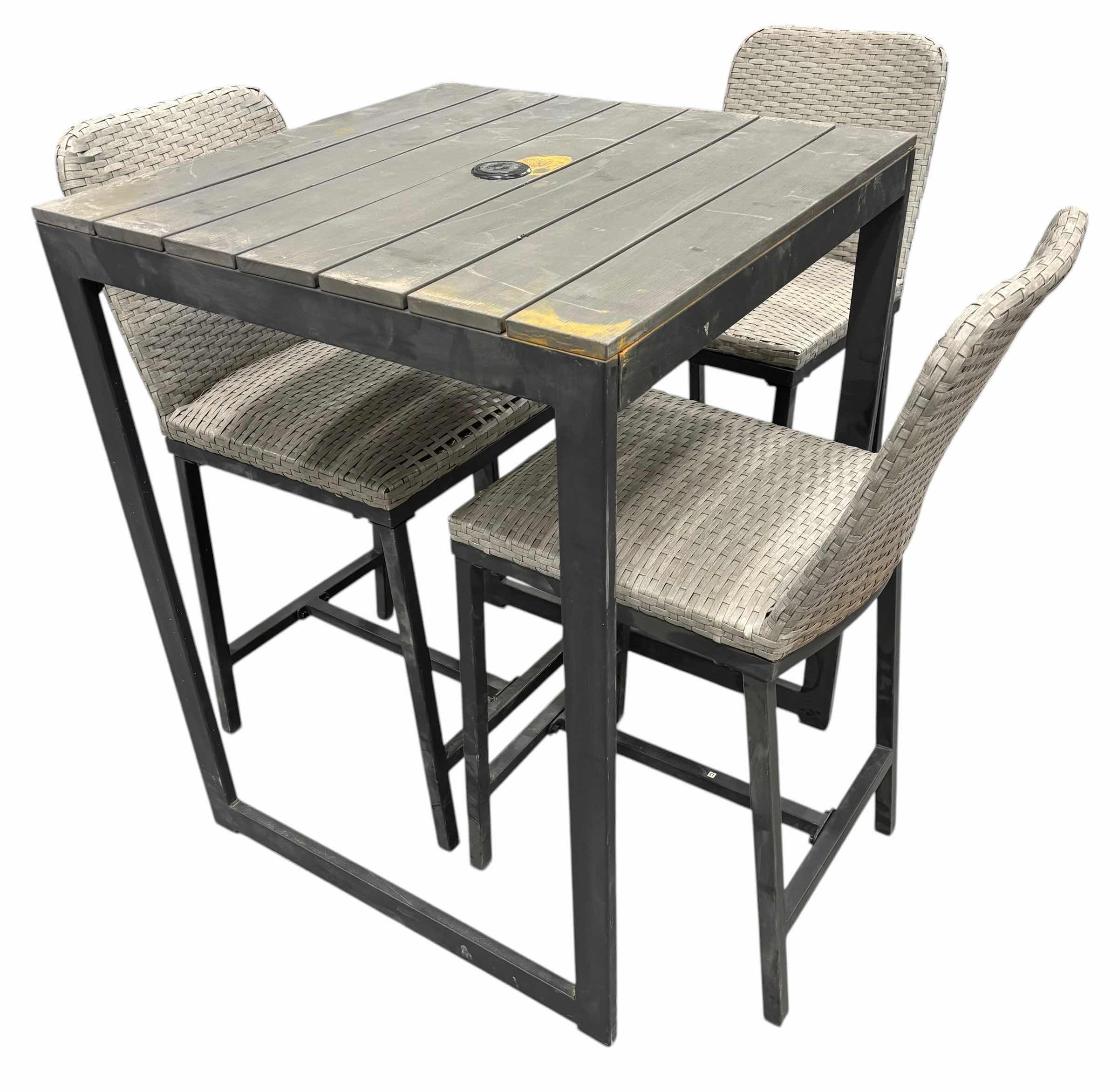 Photo 1 of PATIO BAR HEIGHT DINING SET, TABLE: 27” X 27” X 36”H